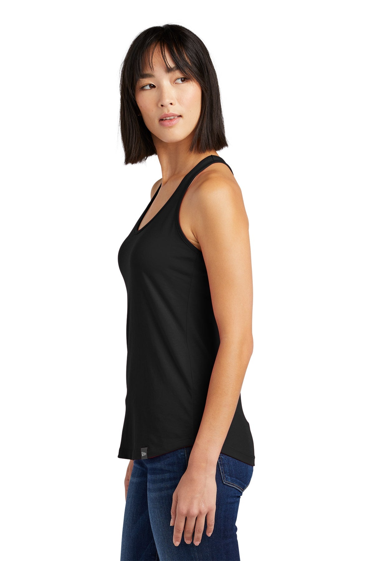 New Era Ladies Heritage Racerback Printed Tanks, Black