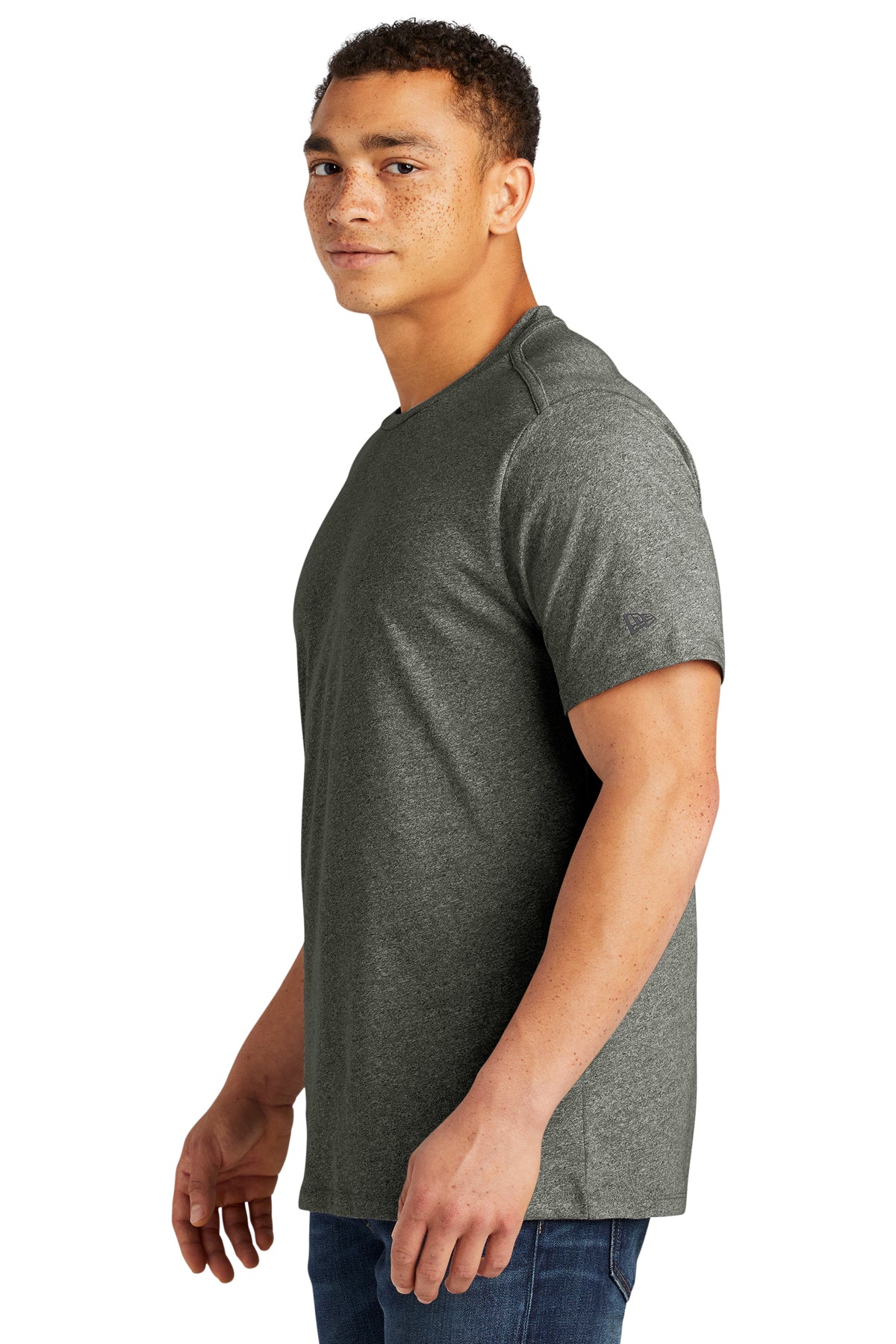 New Era Heritage Blend Custom Printed Tee's, Black Twist