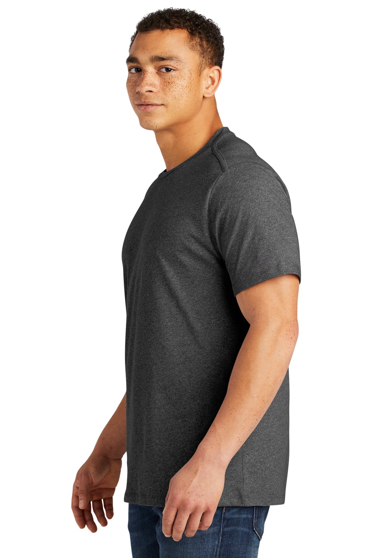 New Era Heritage Blend Custom Printed Tee's, Black Heather