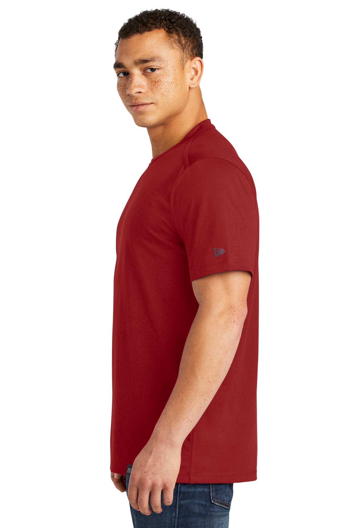 New Era Heritage Blend Custom Printed Tee's, Crimson