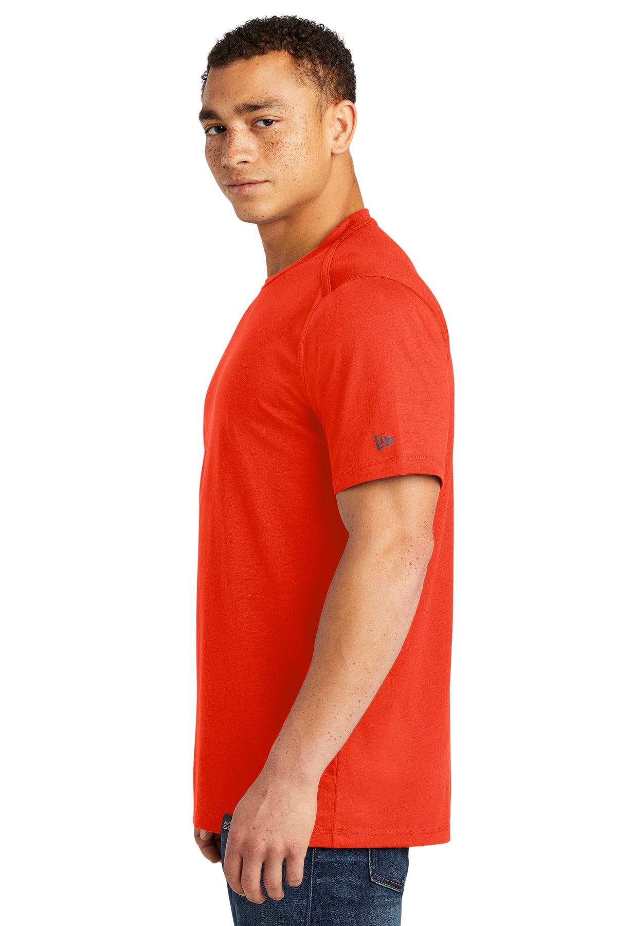 New Era Heritage Blend Custom Printed Tee's, Deep Orange