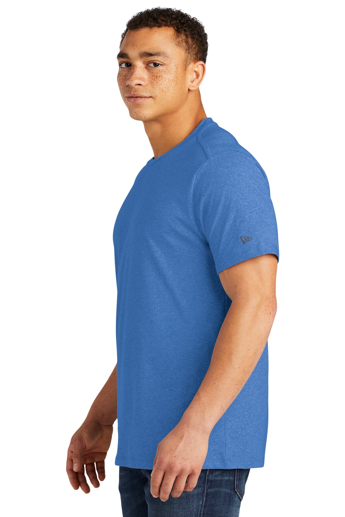 New Era Heritage Blend Custom Printed Tee's, Royal Heather