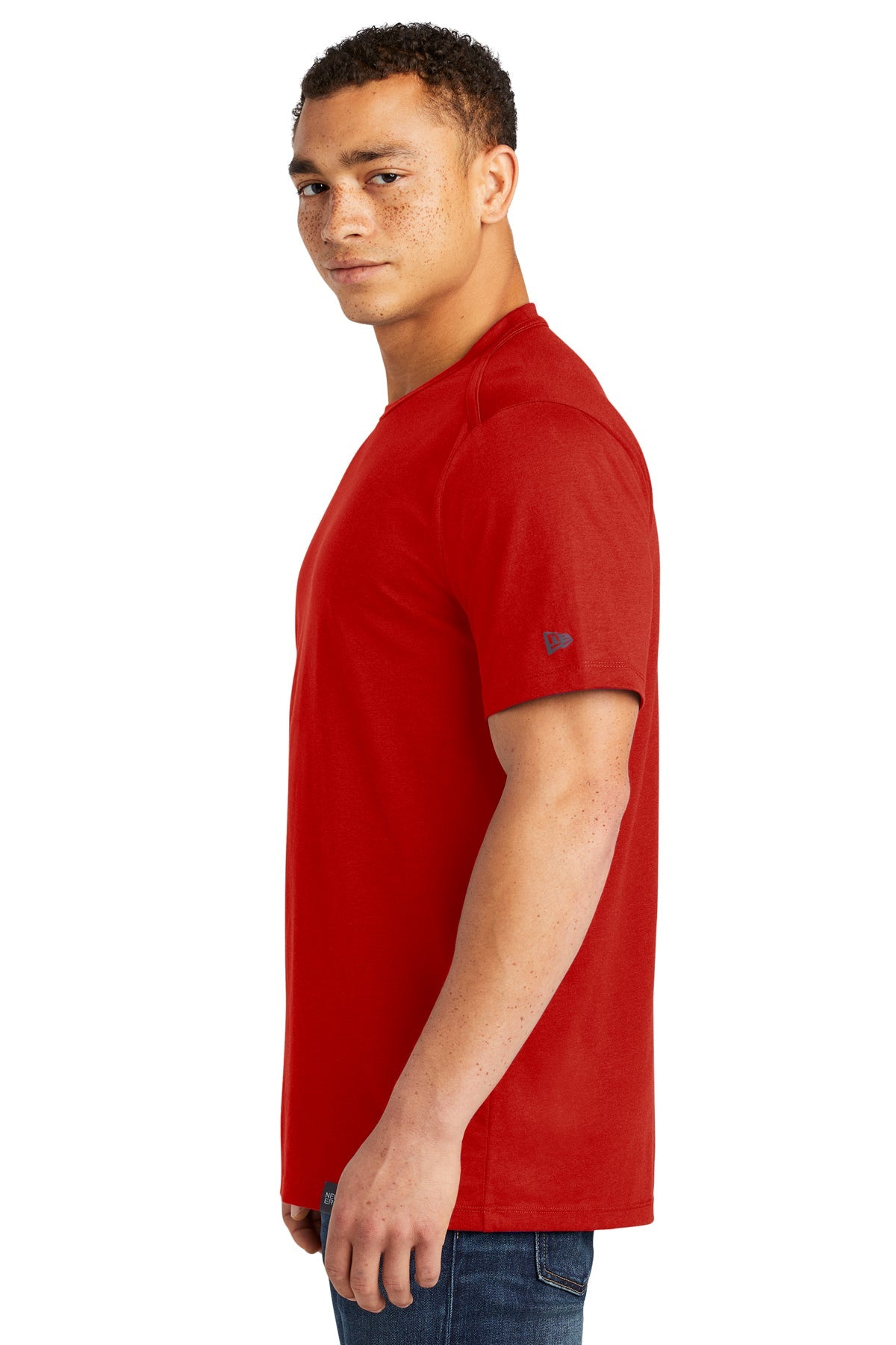 New Era Heritage Blend Custom Printed Tee's, Scarlet