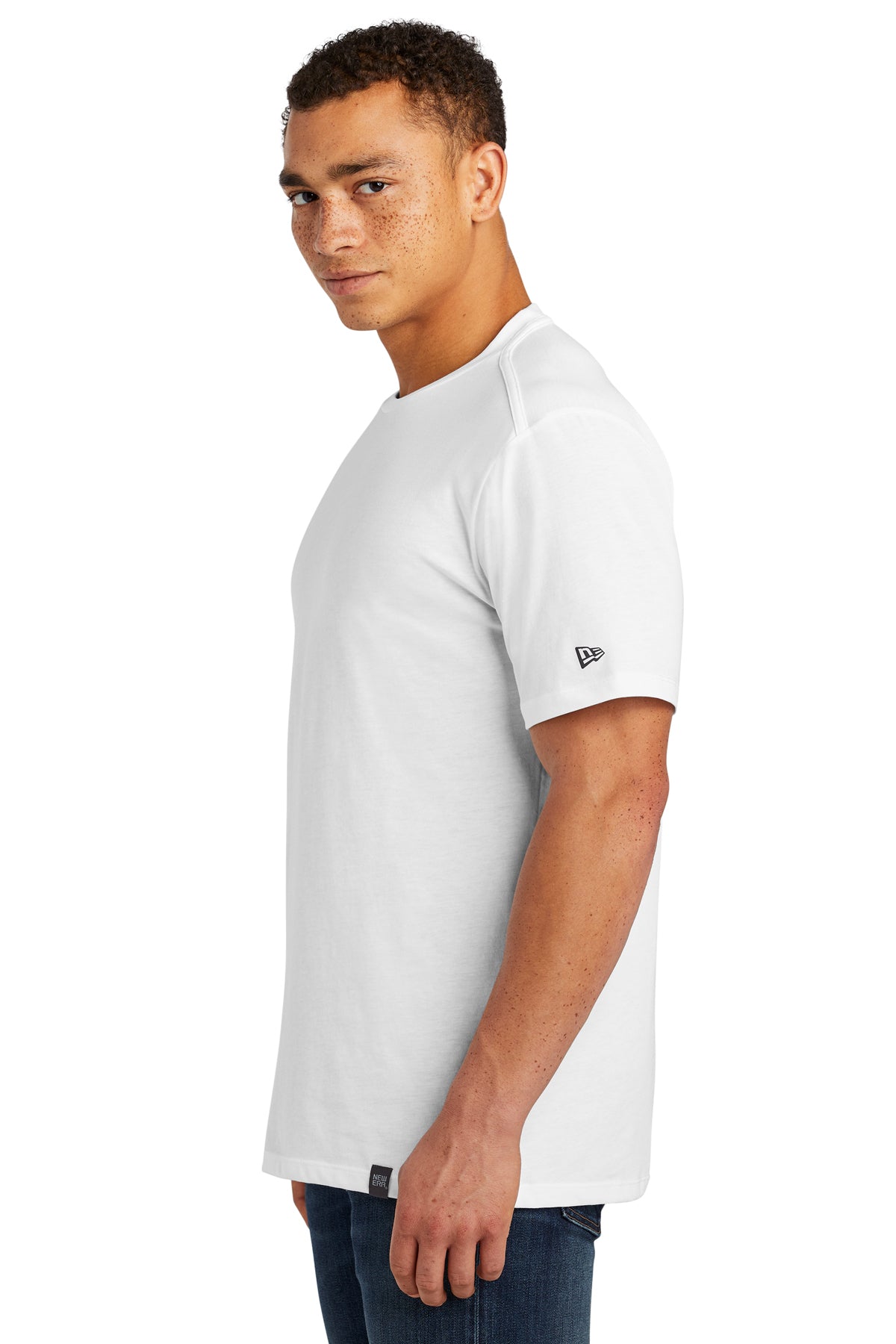 New Era Heritage Blend Custom Printed Tee's, White