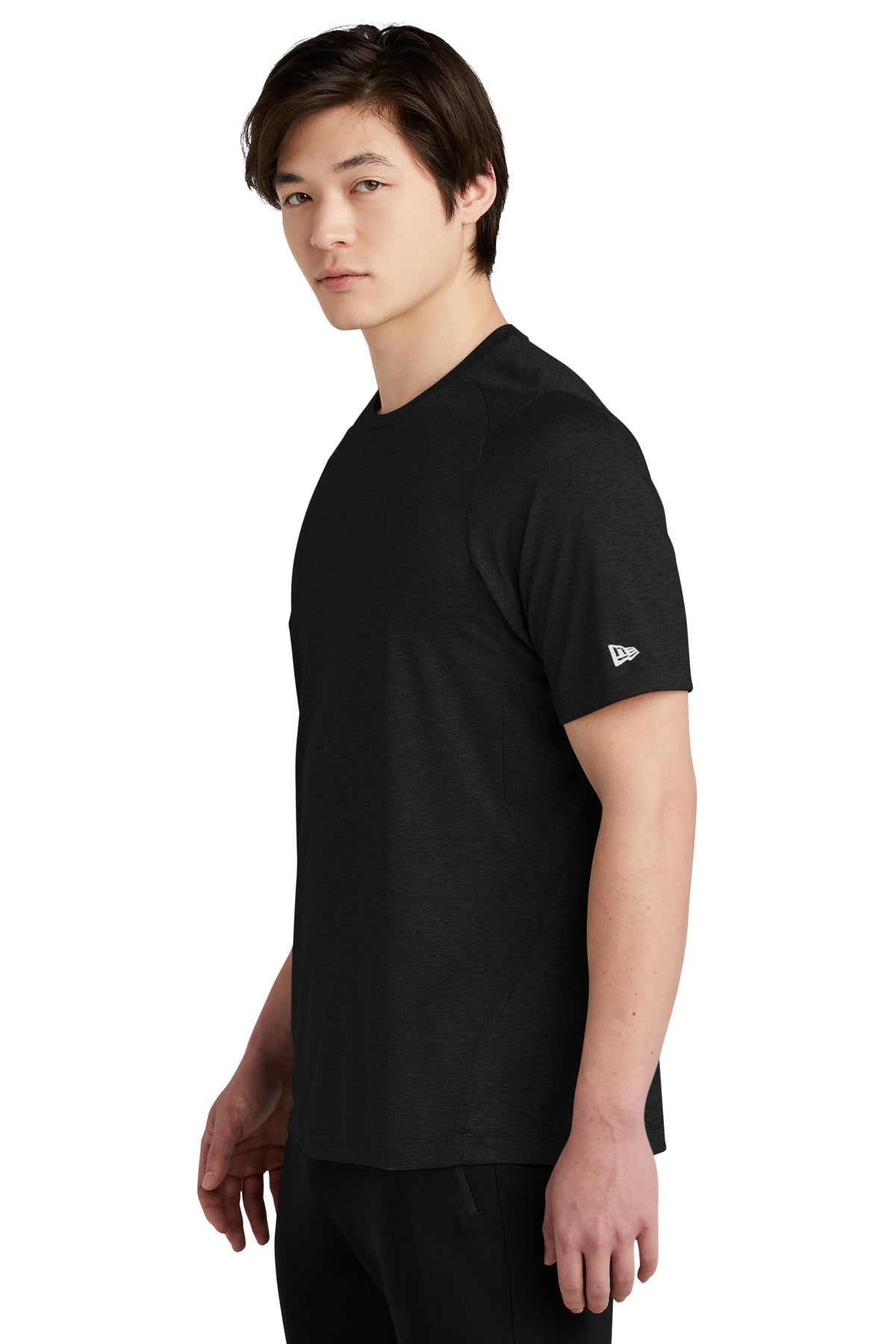 New Era Performance Custom Printed Tee's, Black Solid