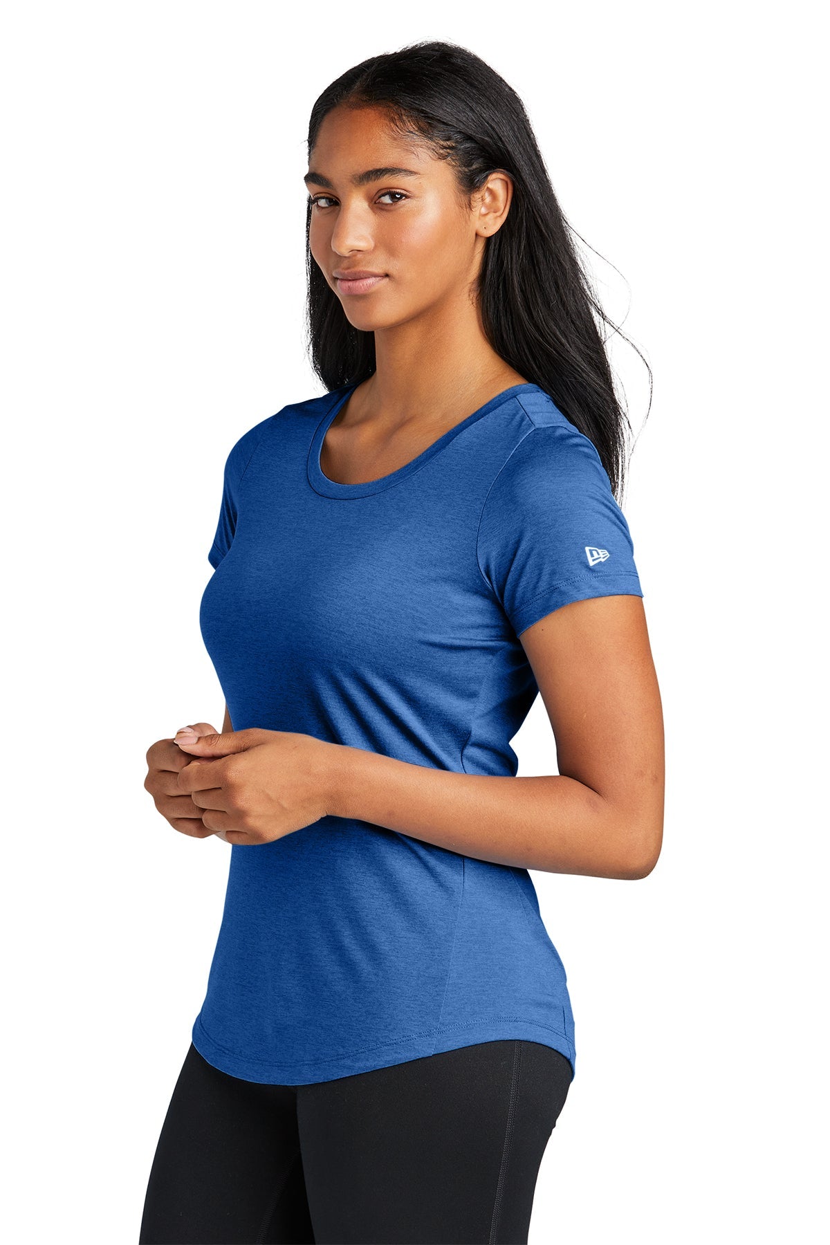 New Era Ladies Performance Scoop Neck Printed Tee's, Royal
