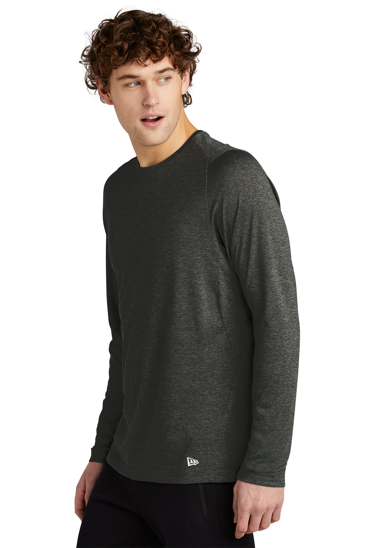 New Era Performance Long Sleeve Printed Tee's, Graphite