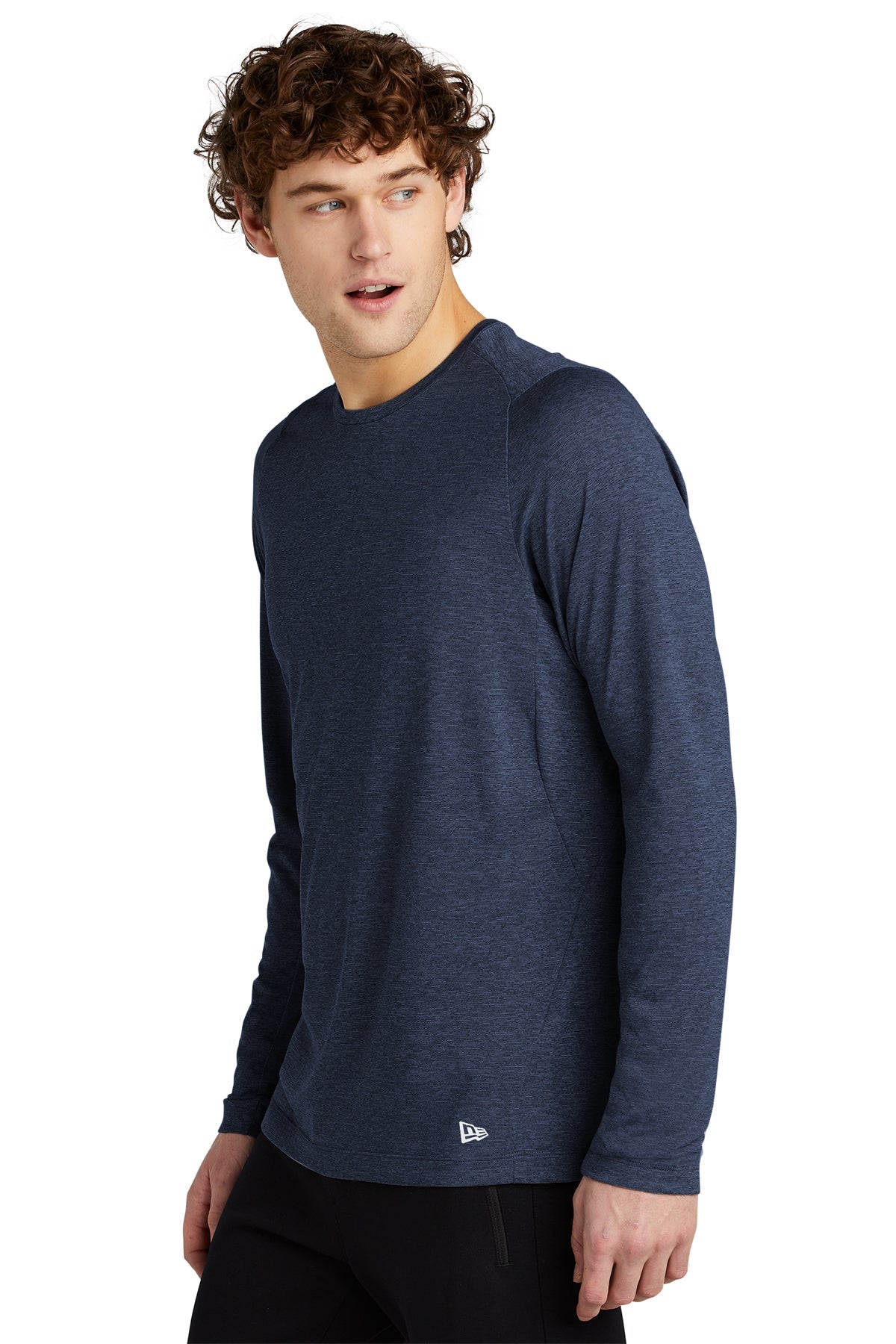 New Era Performance Long Sleeve Printed Tee's, True Navy