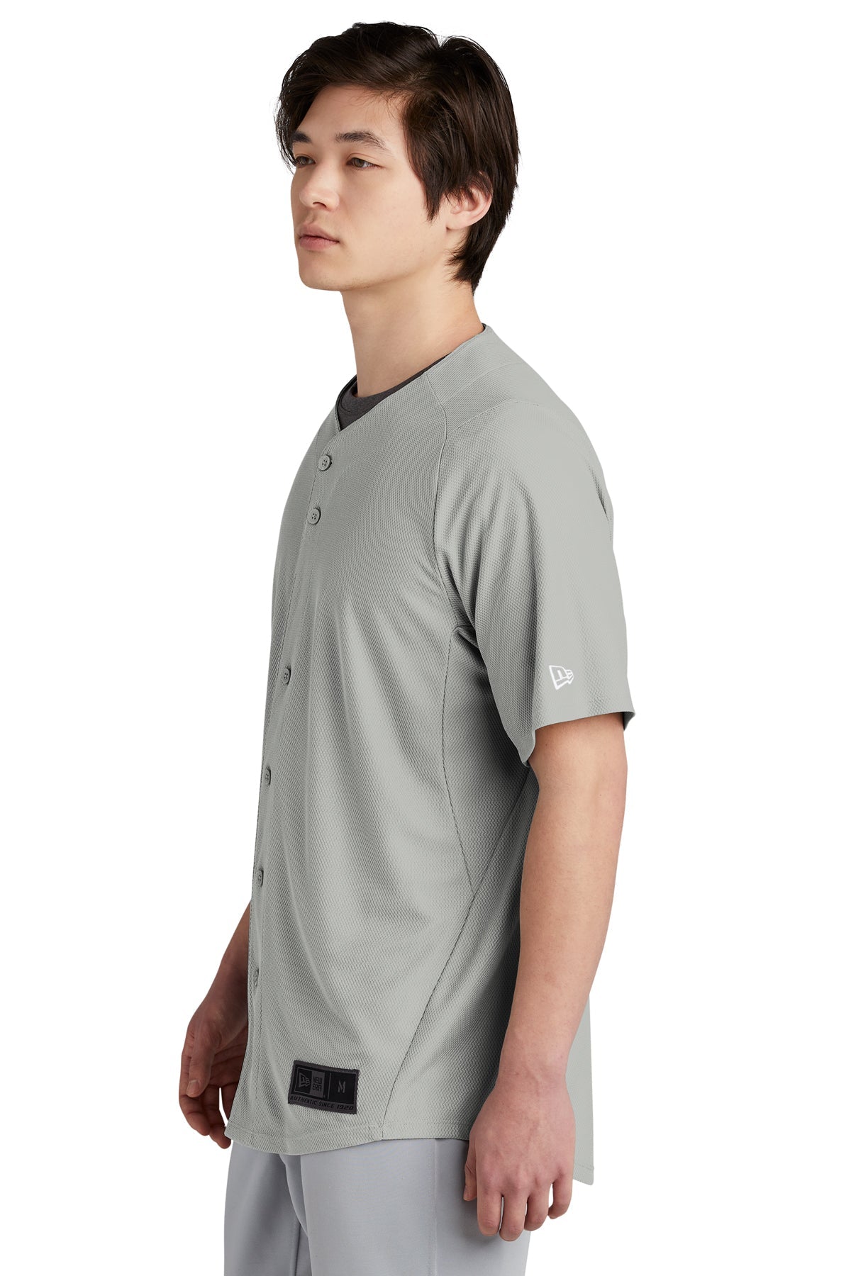 New Era Diamond Era Full-Button Customized Jerseys, Grey