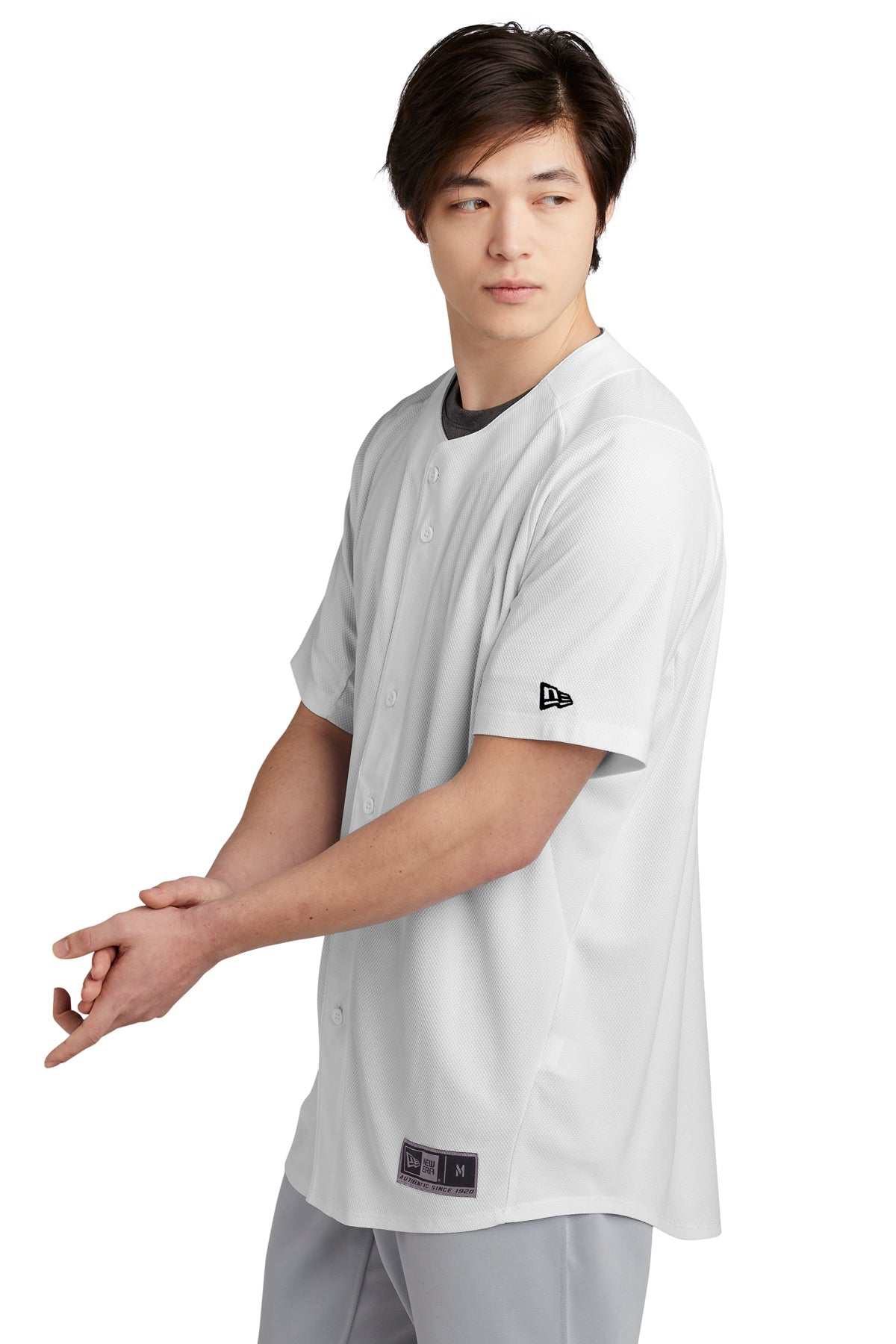New Era Diamond Era Full-Button Customized Jerseys, White