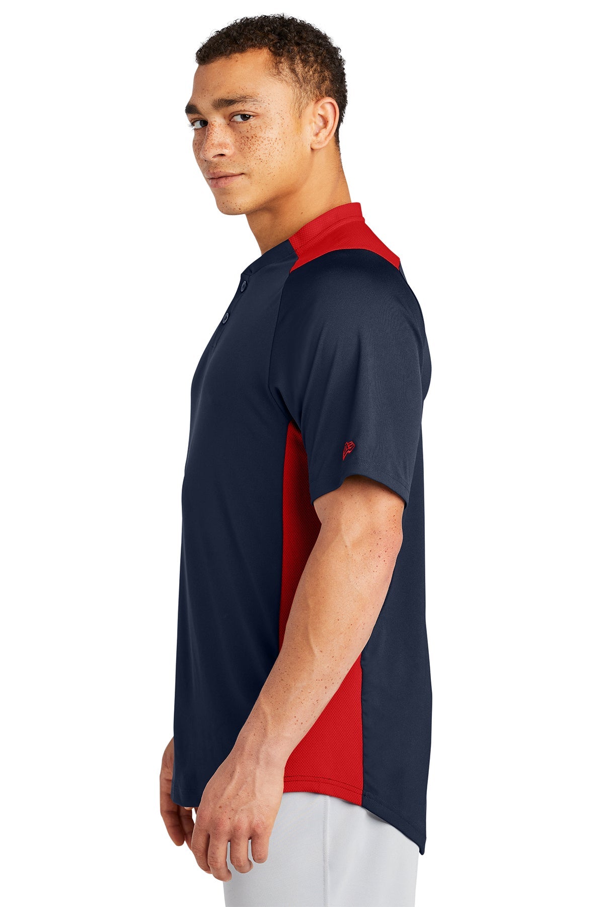 New Era Diamond Era 2-Button Customized Jerseys, True Navy/ Scarlet