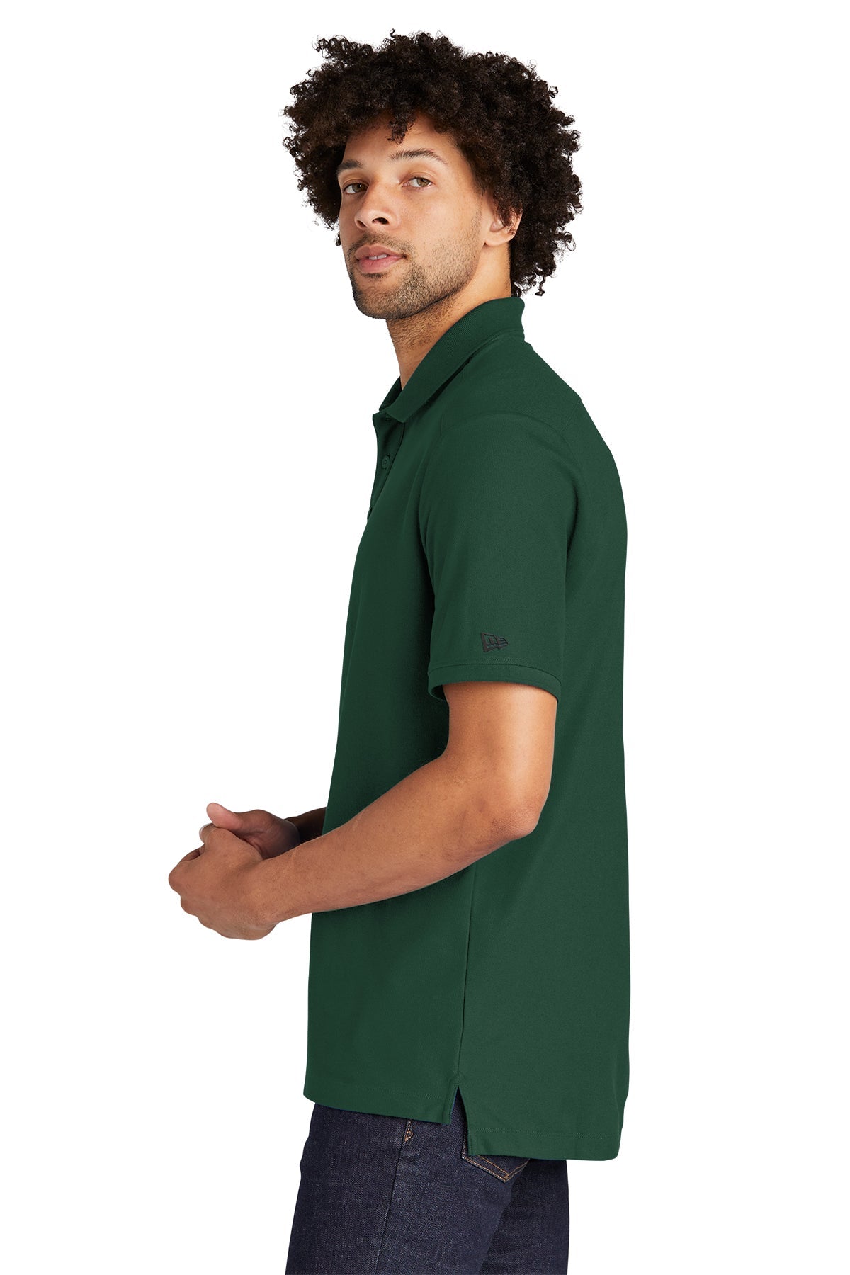 New Era Venue Home Plate Custom Polos, Dark Green
