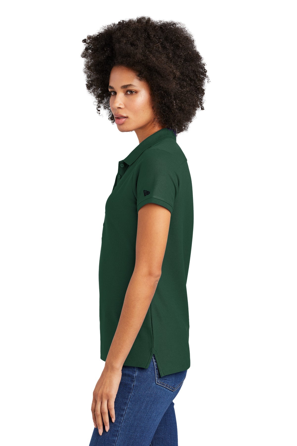 New Era Ladies Venue Home Plate Custom Polos, Dark Green
