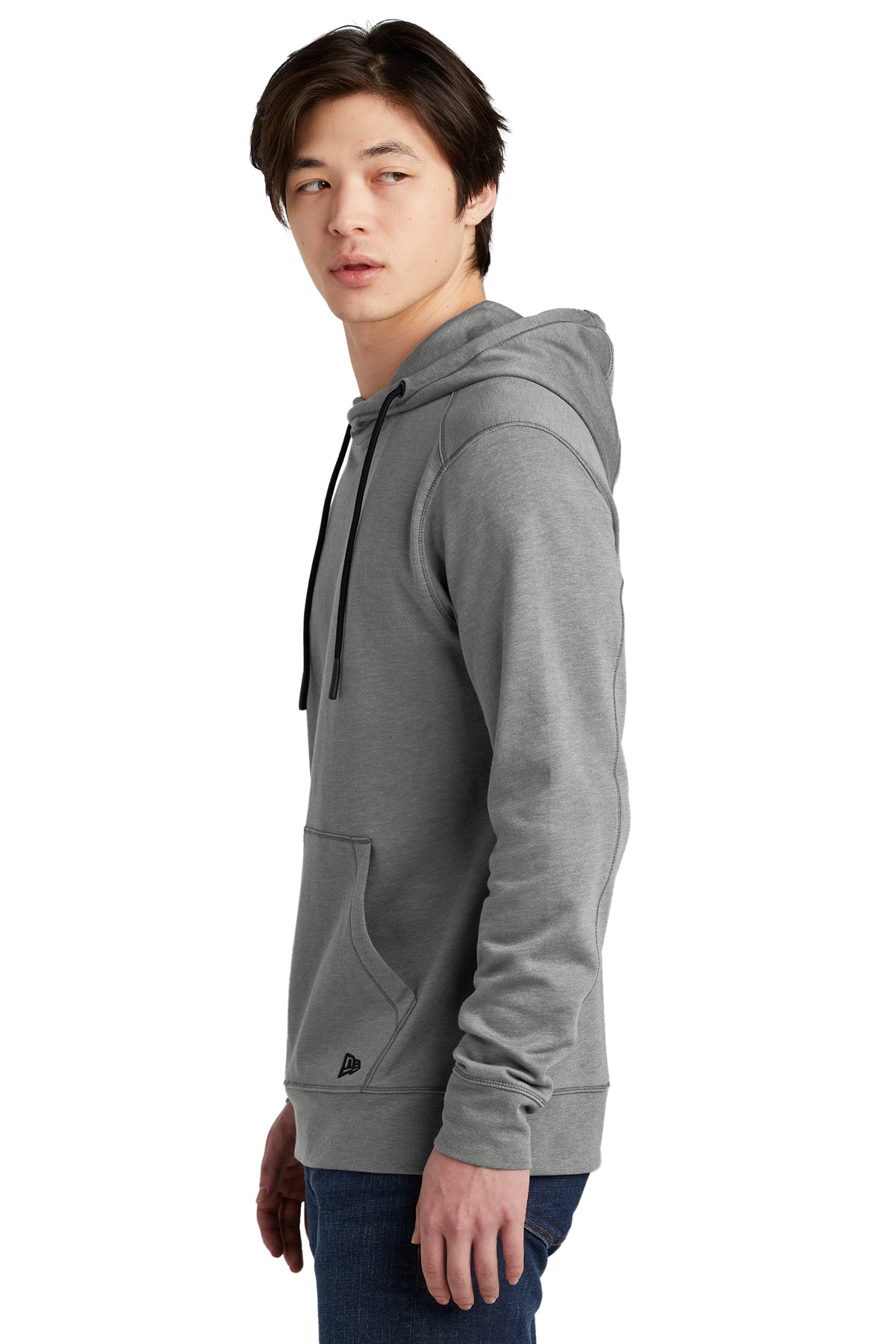 New Era Tri Blend Fleece Custom Hoodies, Shadow Grey Heather