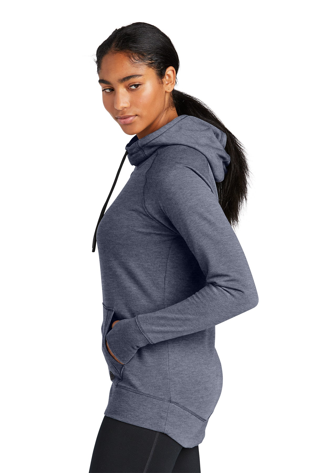 New Era Ladies Tri Blend Fleece Custom Hoodies, True Navy Heather