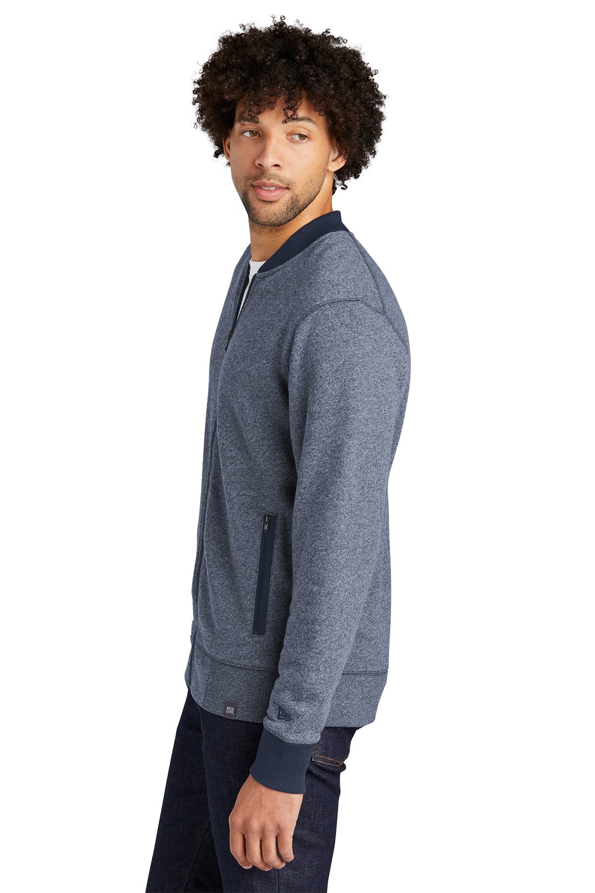 New Era French Terry Jackets, True Navy/ True Navy Twist