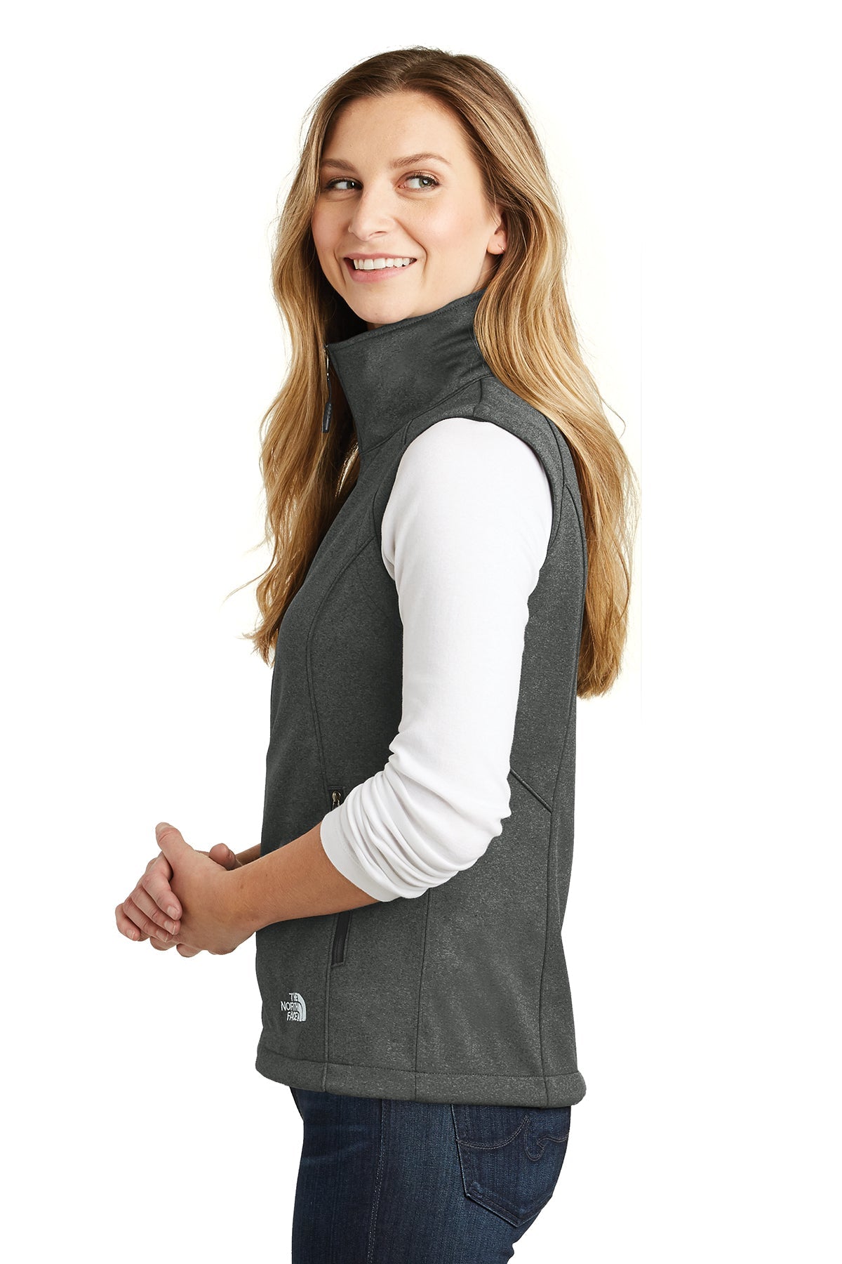 North Face Ladies Ridgewall Soft Shell Vest TNF Dark Grey Heather [Schier]