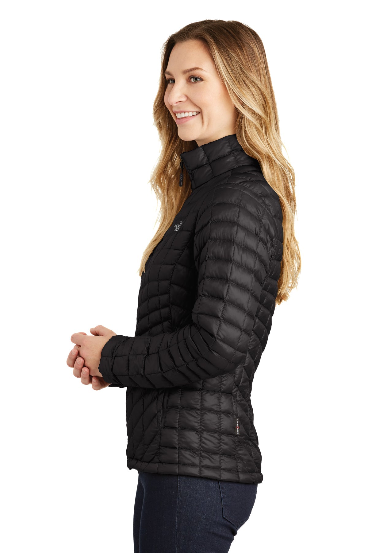 Branded North Face Ladies ThermoBall Trekker Jacket Matte Black