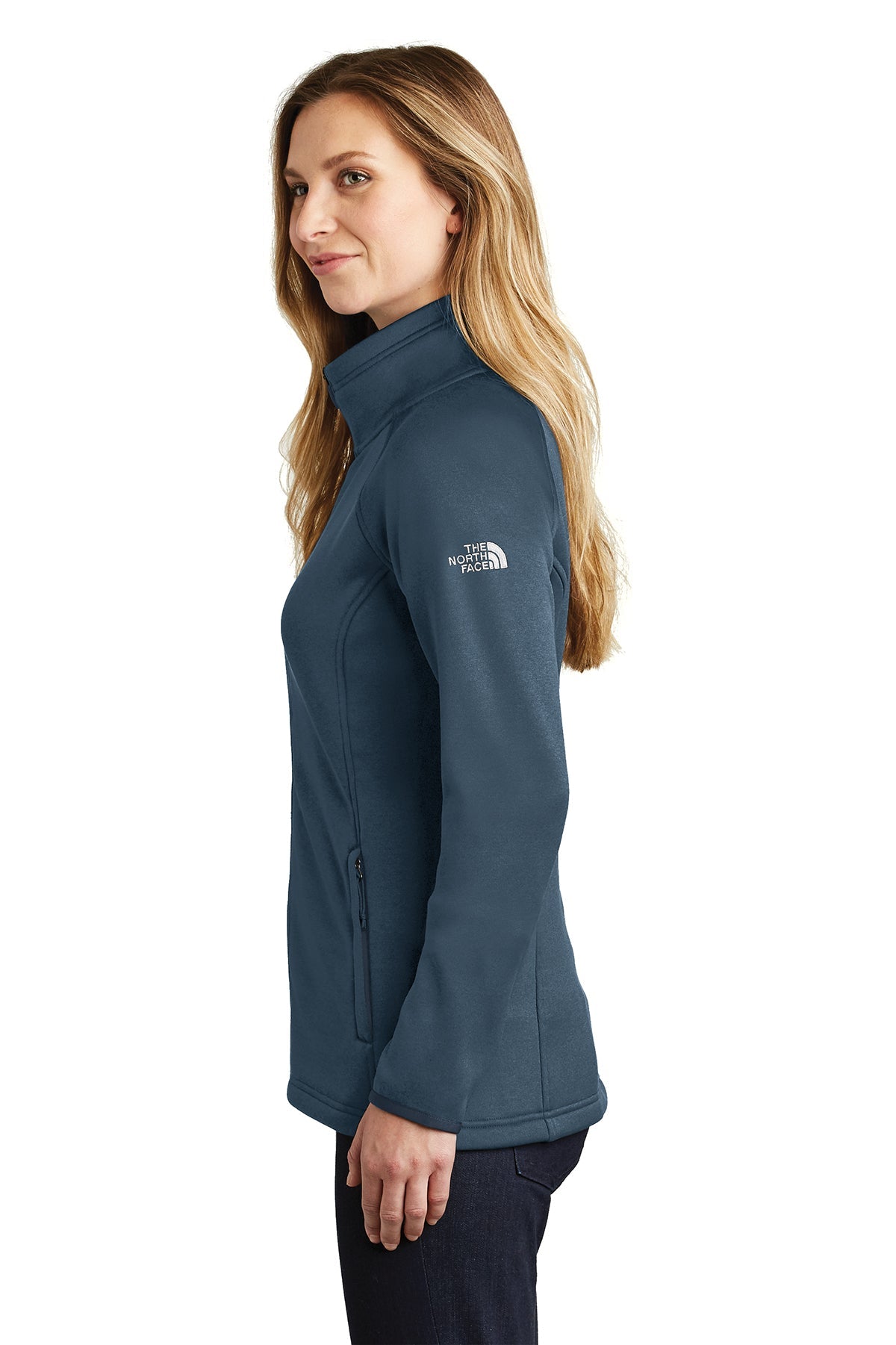 North Face Ladies Canyon Flats Stretch Fleece Jacket Urban Navy Heather
