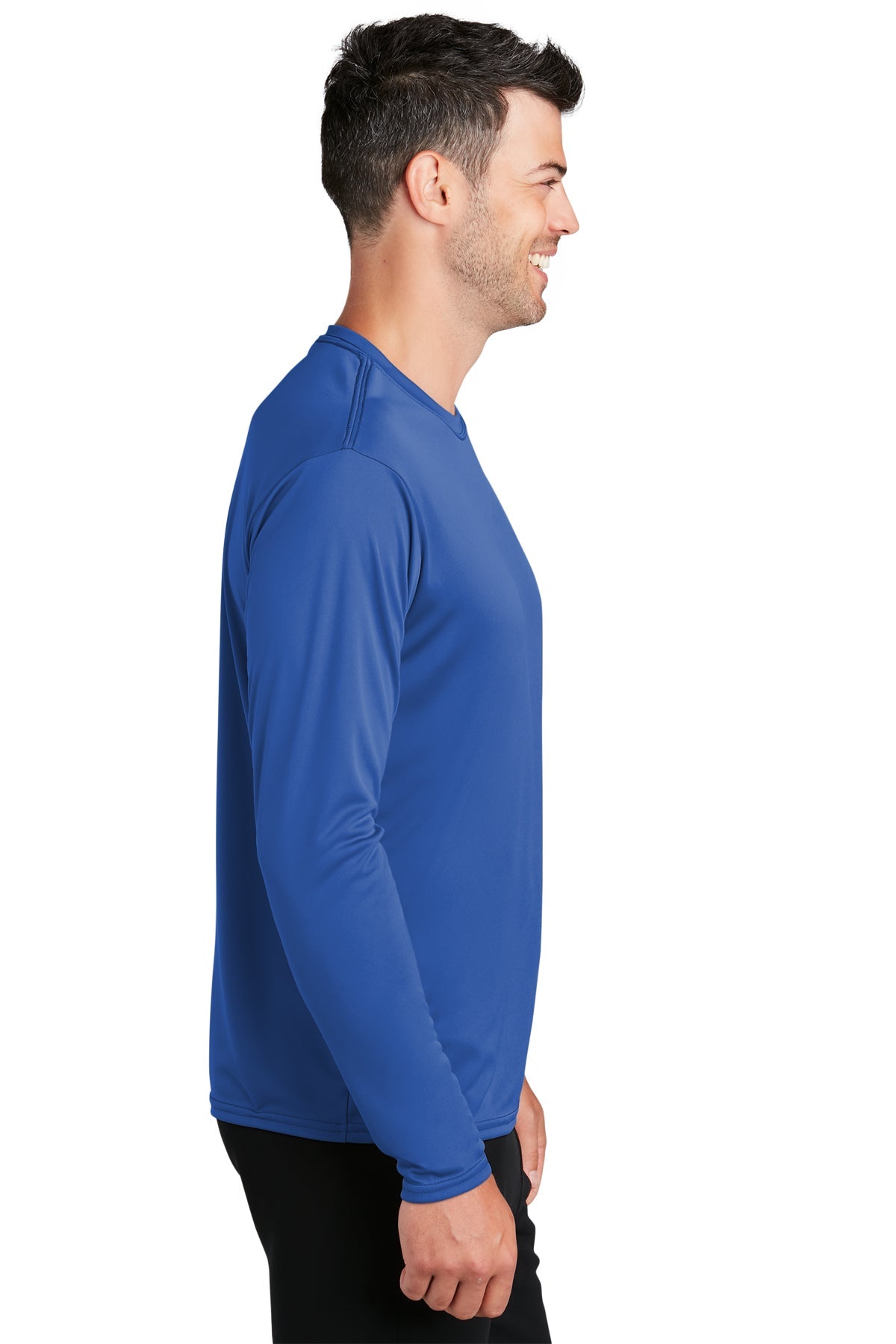 Port & Company Long Sleeve Performance Customized Tee's, Royal