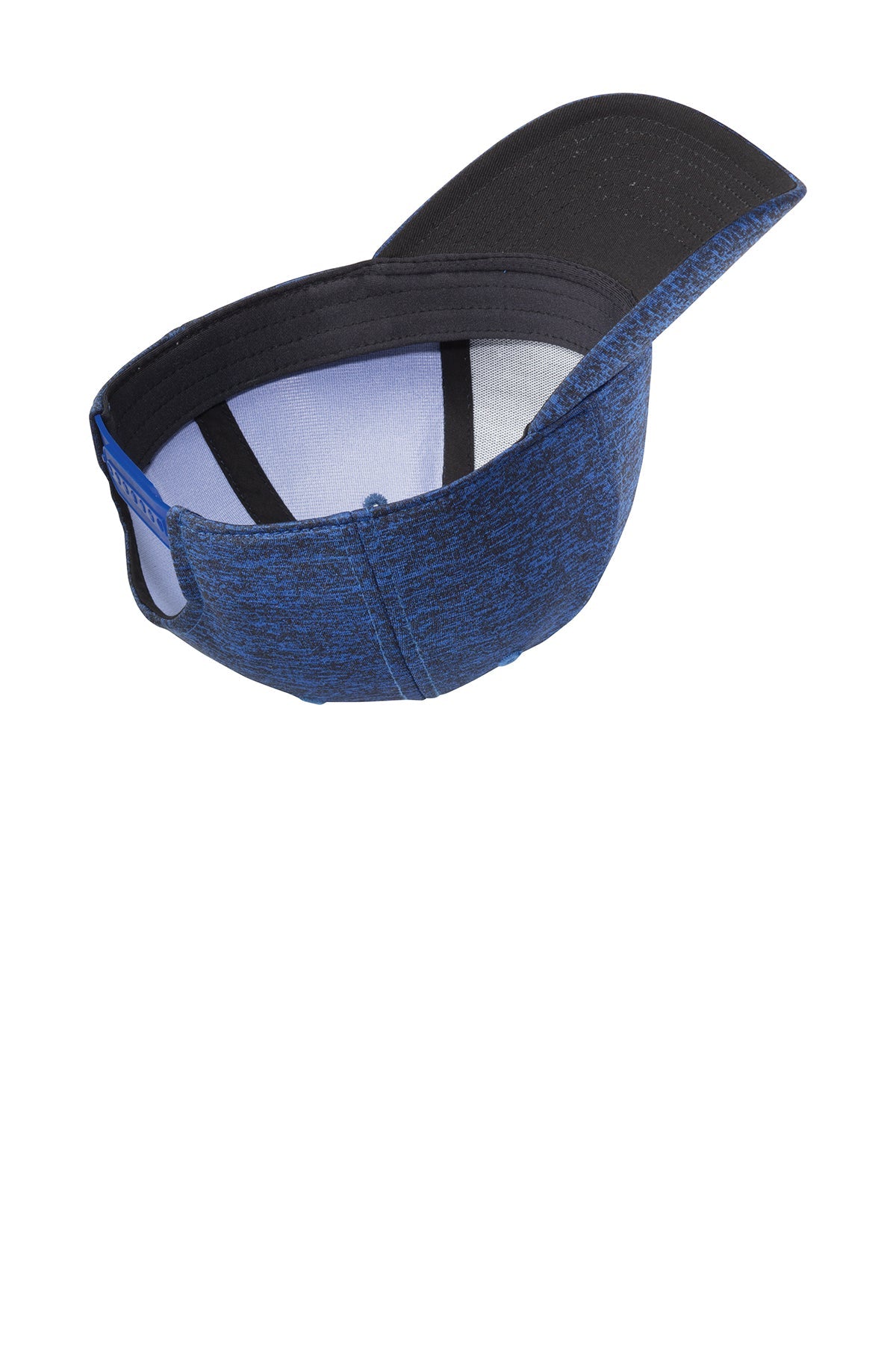 Sport-Tek PosiCharge Customized Electric Heather Caps, Dark Royal- Black Electric