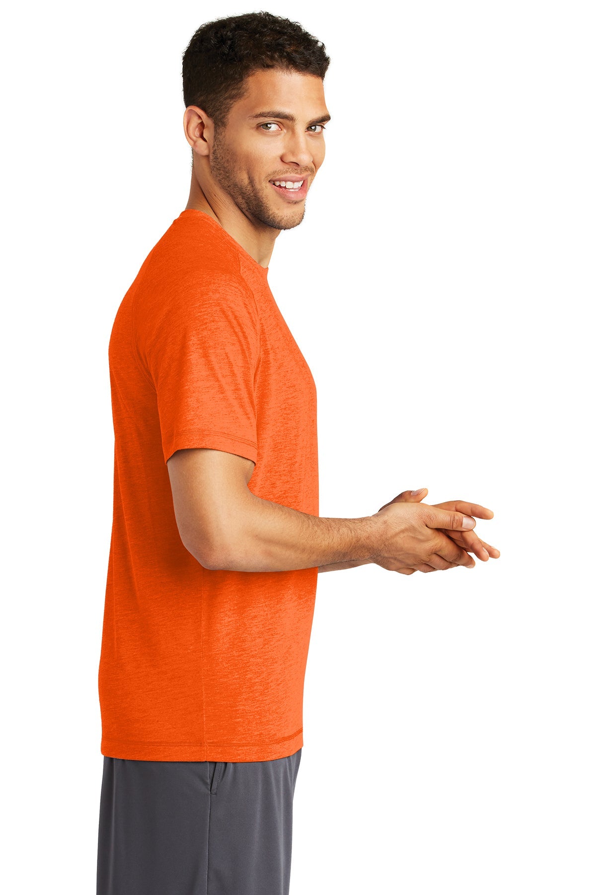 Sport-Tek PosiCharge Tri Blend Custom Wicking Raglan Tee's, Deep Orange Heather