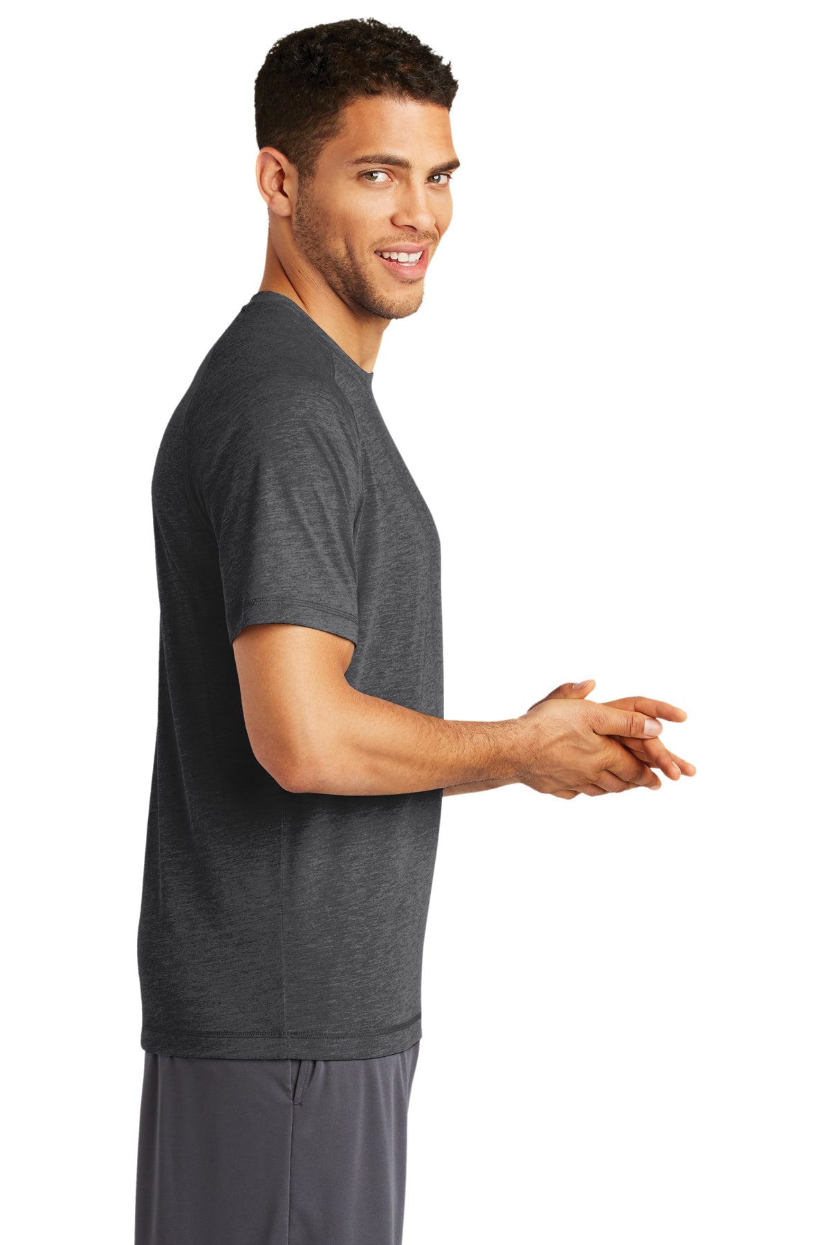 Sport-Tek PosiCharge Tri Blend Custom Wicking Raglan Tee's, Dark Grey Heather