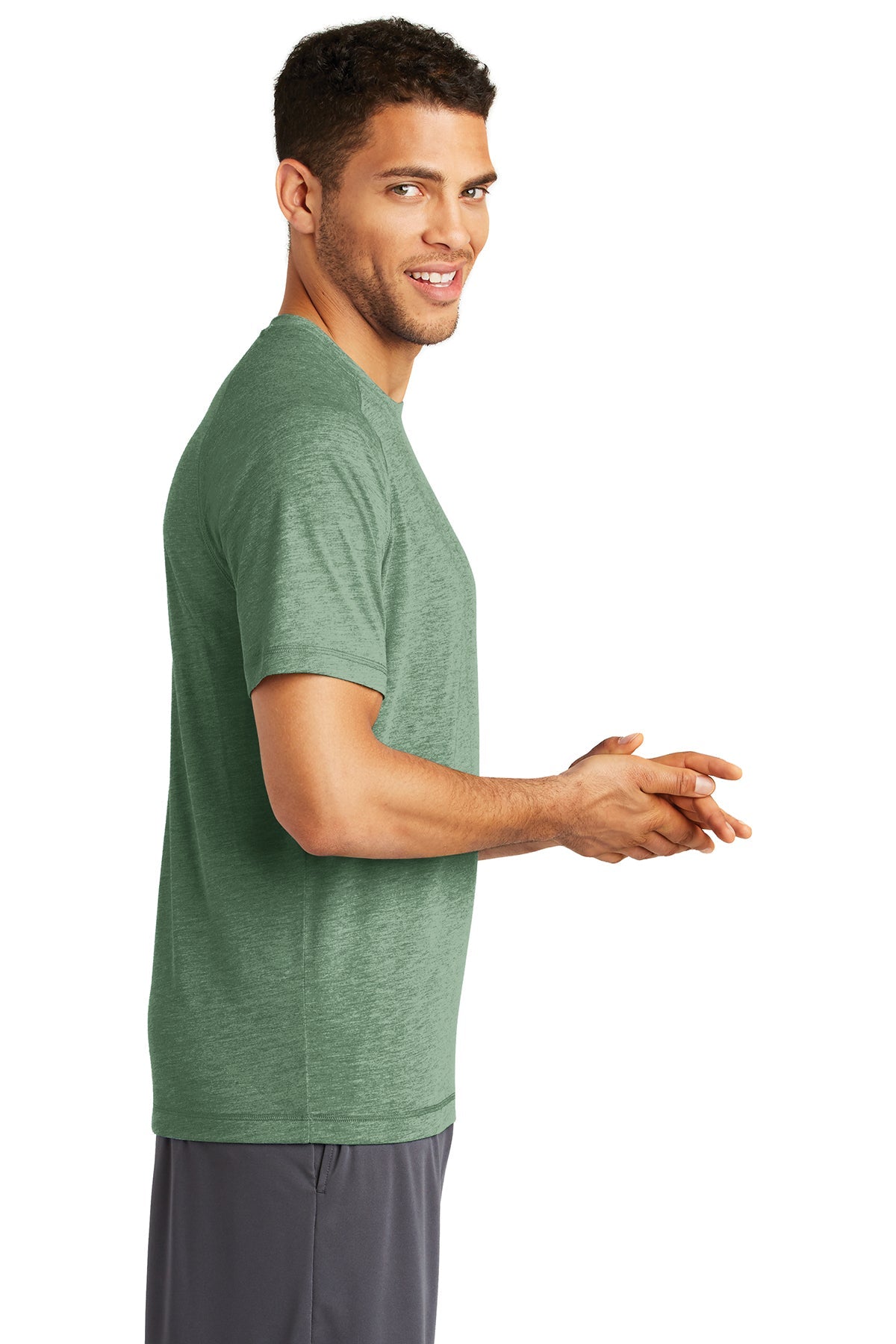 Sport-Tek PosiCharge Tri Blend Custom Wicking Raglan Tee's, Forest Green Heather