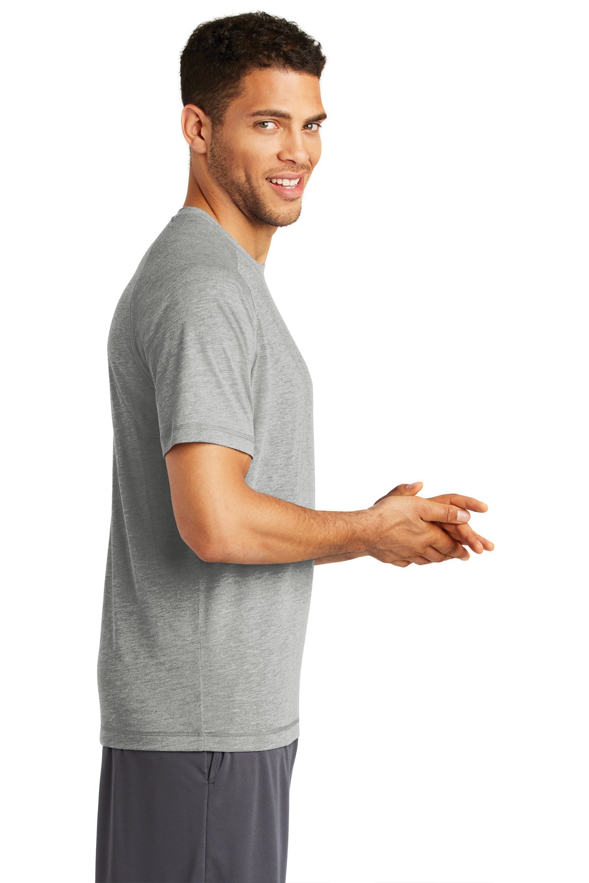 Sport-Tek PosiCharge Tri Blend Customized Wicking Raglan Tee's, Light Grey Heather