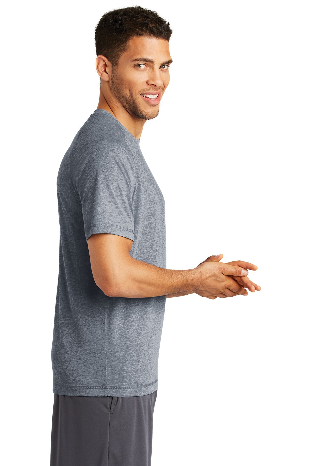 Sport-Tek PosiCharge Tri Blend Customized Wicking Raglan Tee's, True Navy Heather