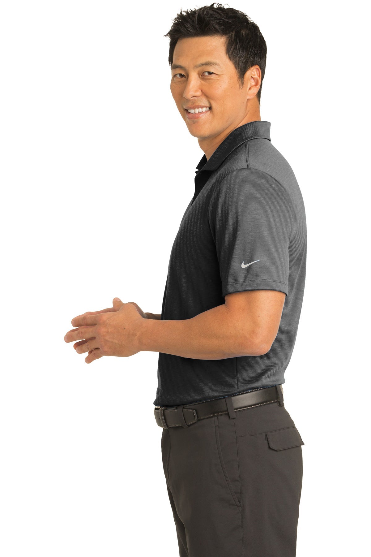 Nike Dri-FIT Prime Customized Polos, Black [Red Gate]