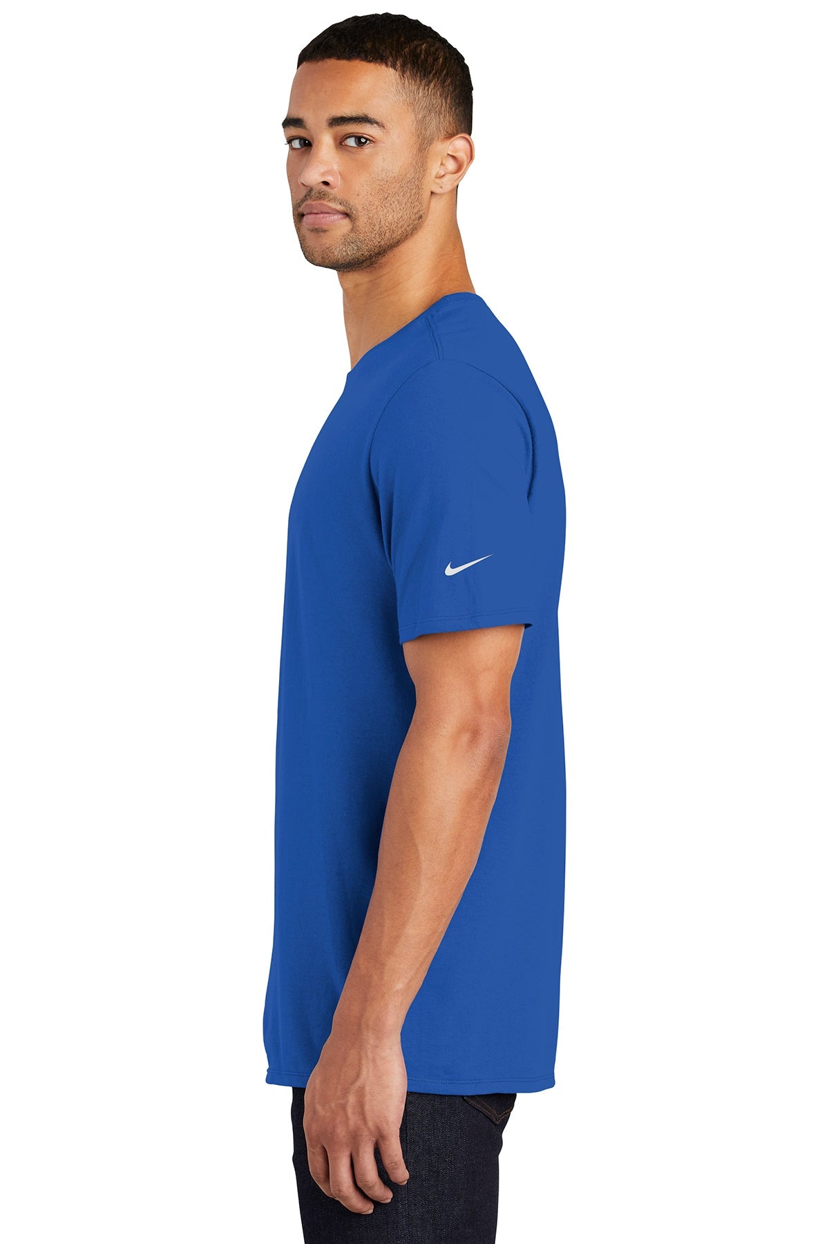 nike core cotton tee nkbq5233 rush blue