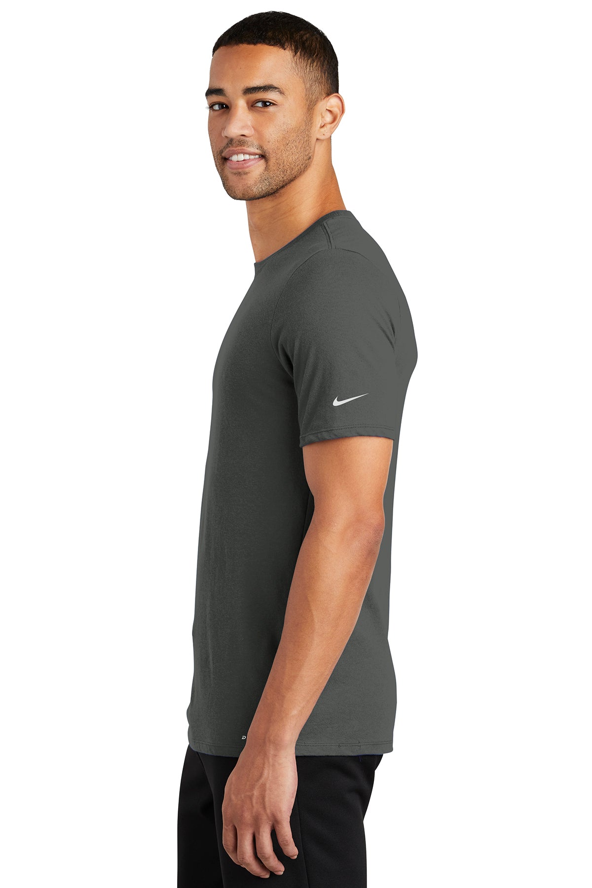 nike drifit cottonpoly tee nkbq5231 anthracite