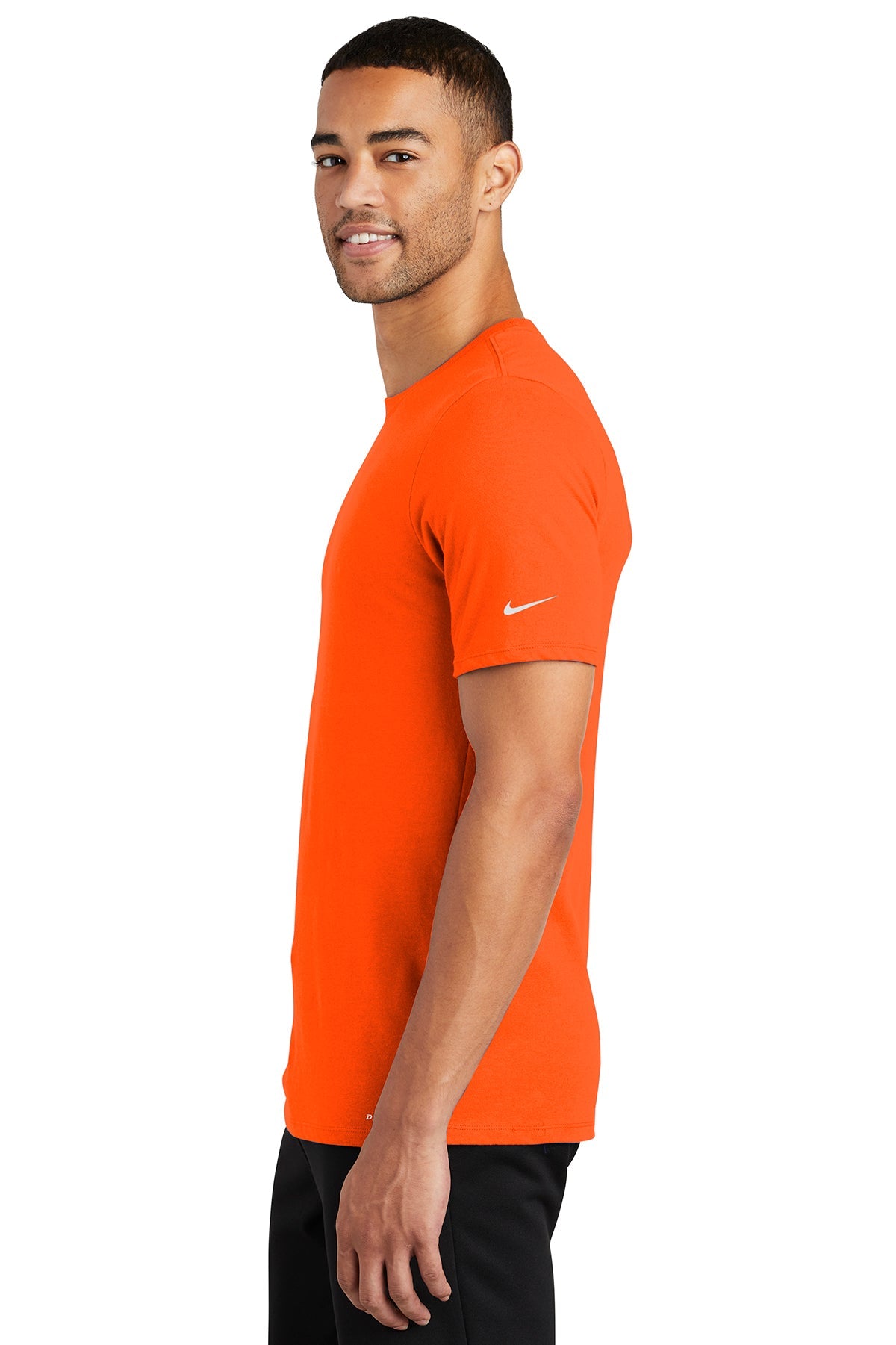 nike drifit cottonpoly tee nkbq5231 brilliant orange