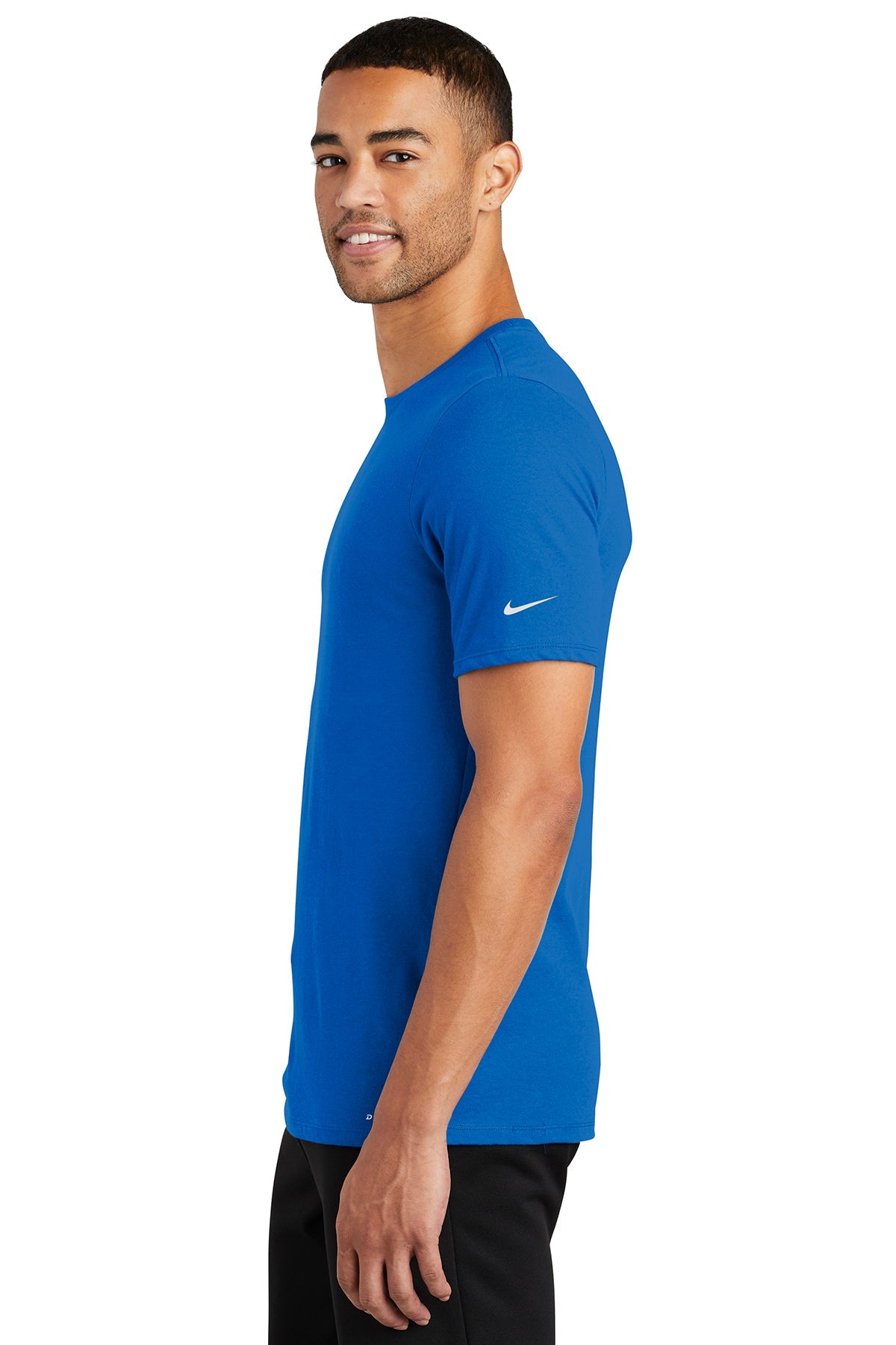 nike drifit cottonpoly tee nkbq5231 game royal