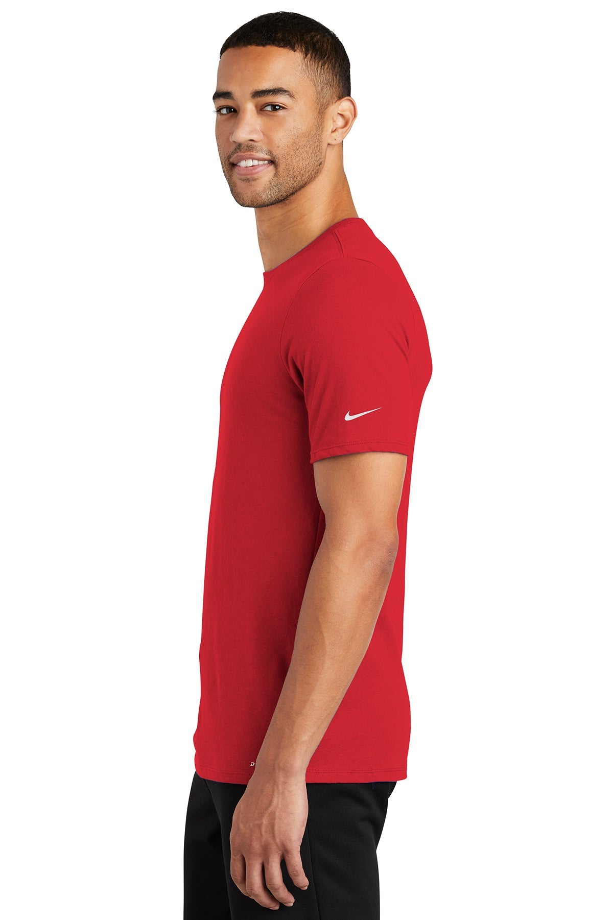 nike drifit cottonpoly tee nkbq5231 gym red