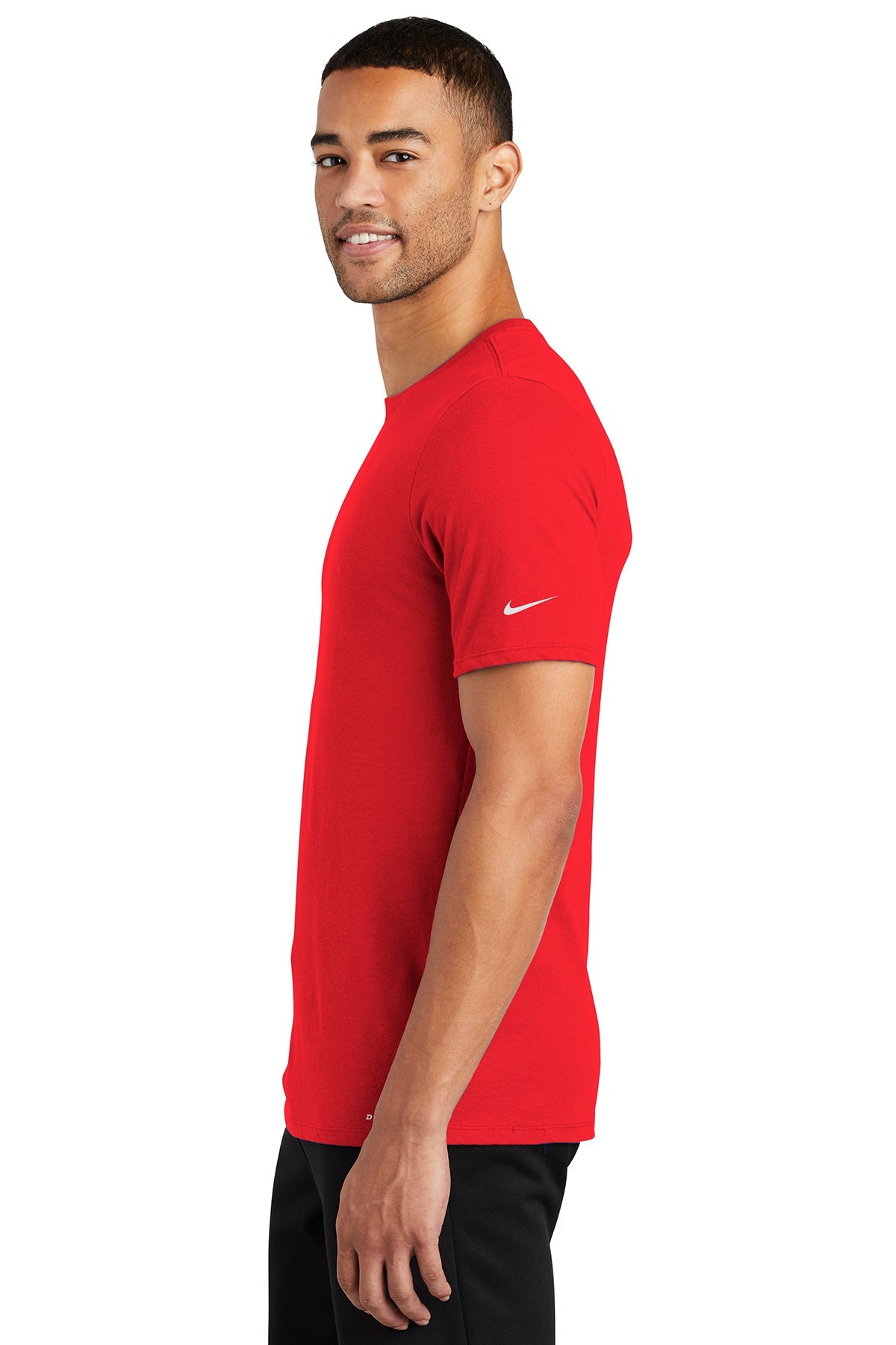 nike drifit cottonpoly tee nkbq5231 university red