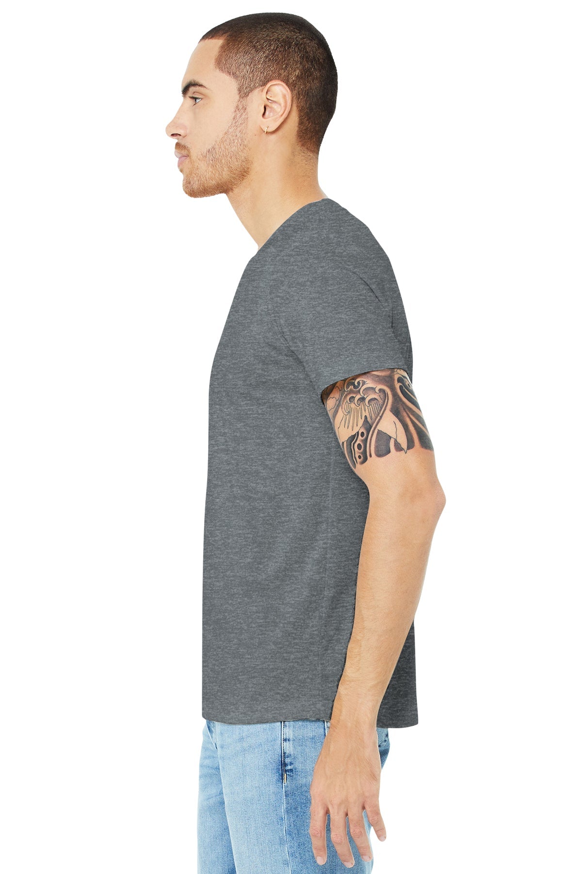 bella + canvas unisex made in the usa jersey short sleeve t-shirt 3001u athletic heather