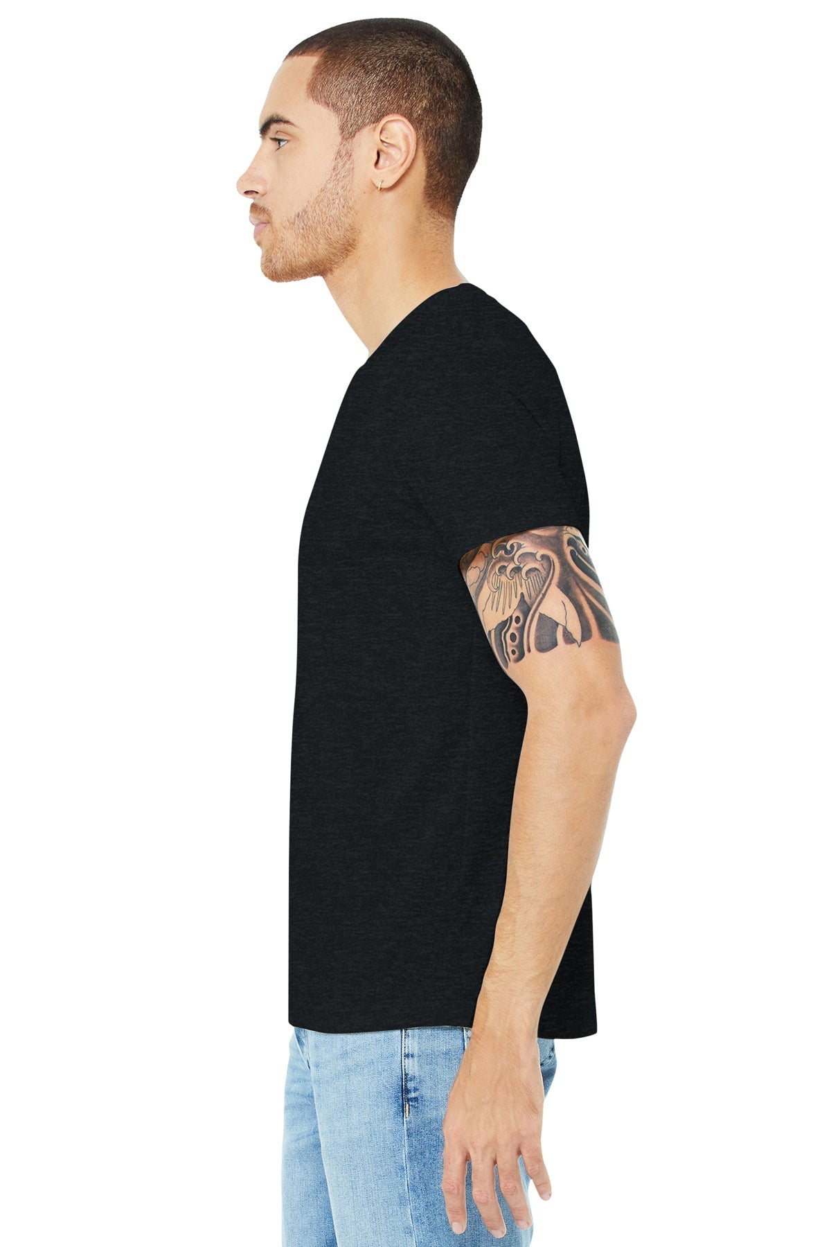 bella + canvas unisex made in the usa jersey short sleeve t-shirt 3001u drk grey heather
