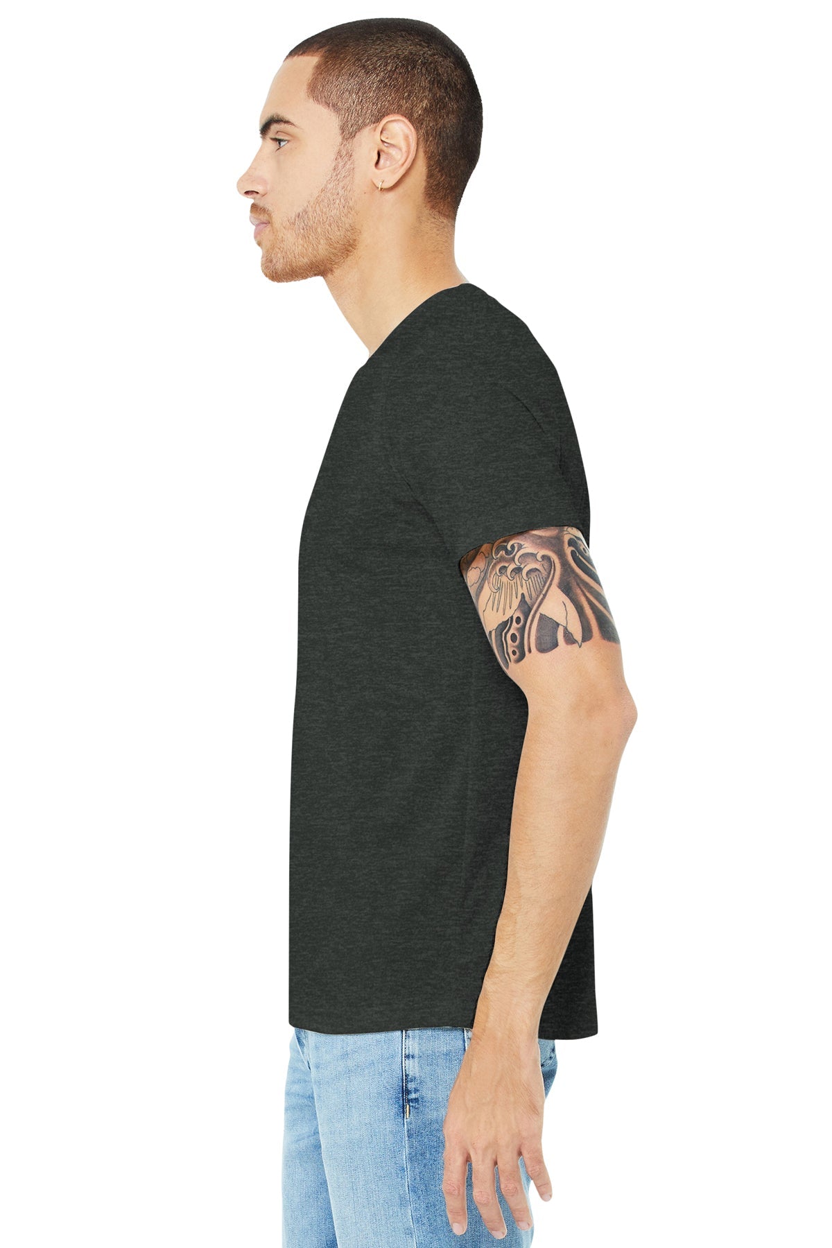 bella + canvas unisex made in the usa jersey short sleeve t-shirt 3001u deep heather
