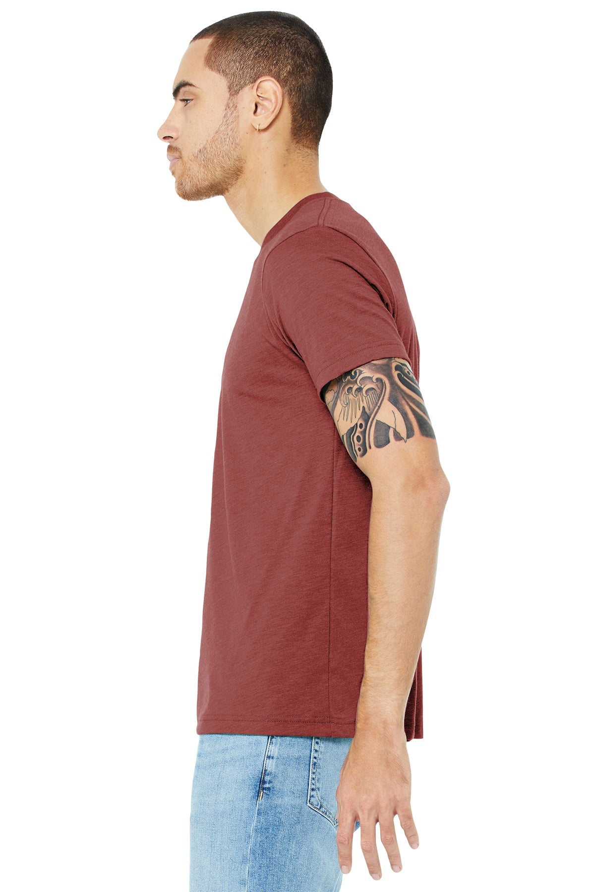 bella + canvas unisex triblend short sleeve t-shirt 3413c clay triblend