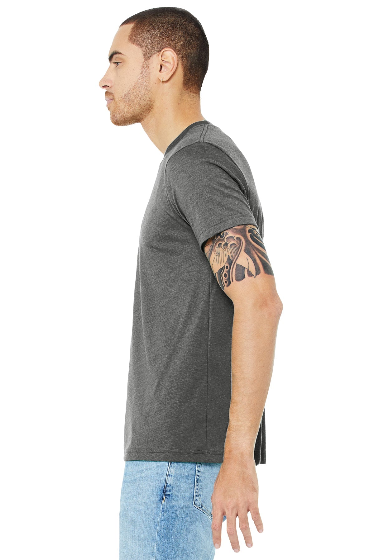 bella canvas unisex triblend short sleeve t shirt 3413c grey triblend