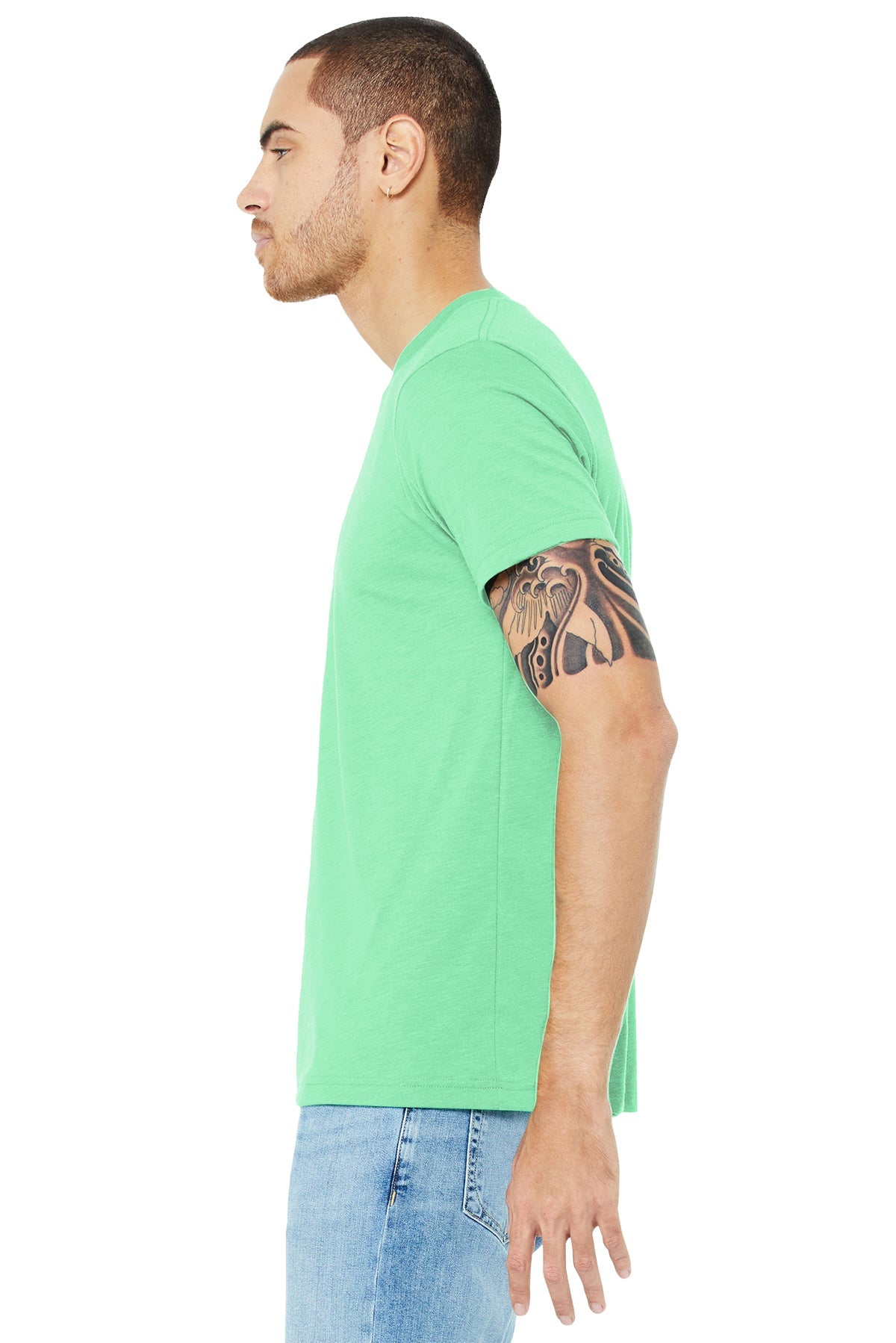 bella + canvas unisex triblend short sleeve t-shirt 3413c mint triblend