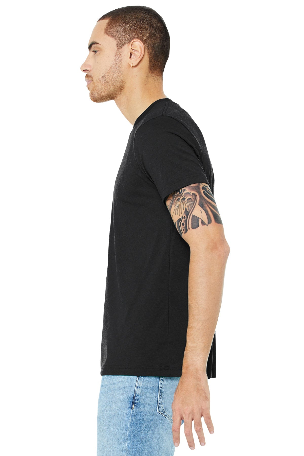 bella + canvas unisex triblend short sleeve t-shirt 3413c sd dark gry trbl