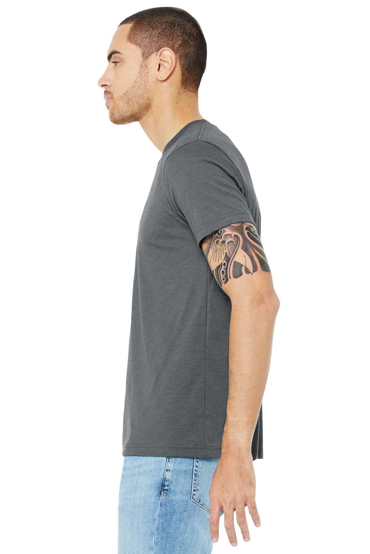 bella + canvas unisex triblend short sleeve t-shirt 3413c storm triblend
