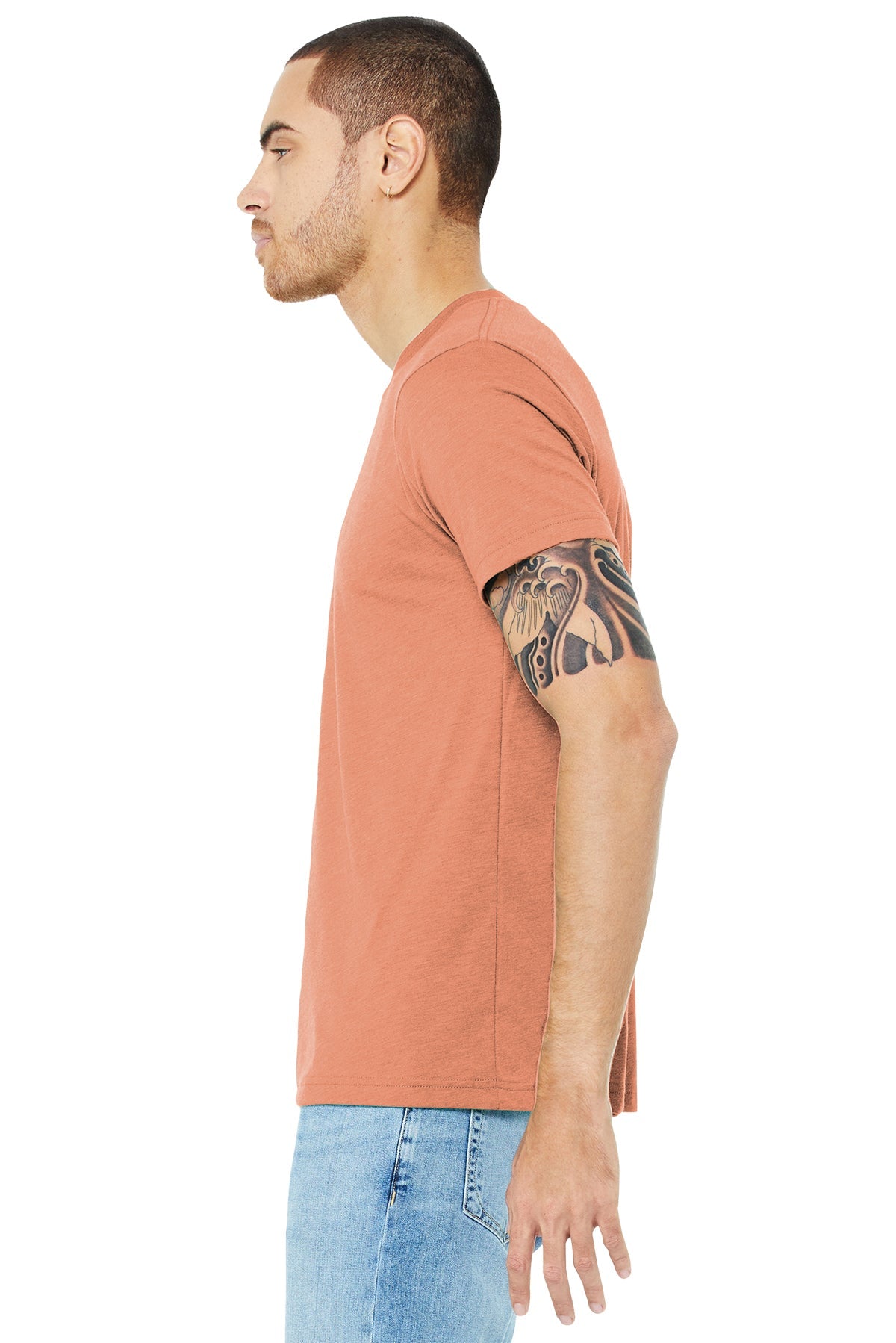 bella + canvas unisex triblend short sleeve t-shirt 3413c sunset triblend