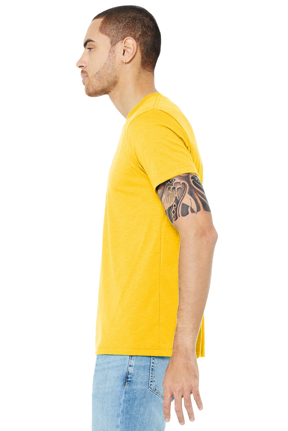 bella + canvas unisex triblend short sleeve t-shirt 3413c yllw gld trblnd