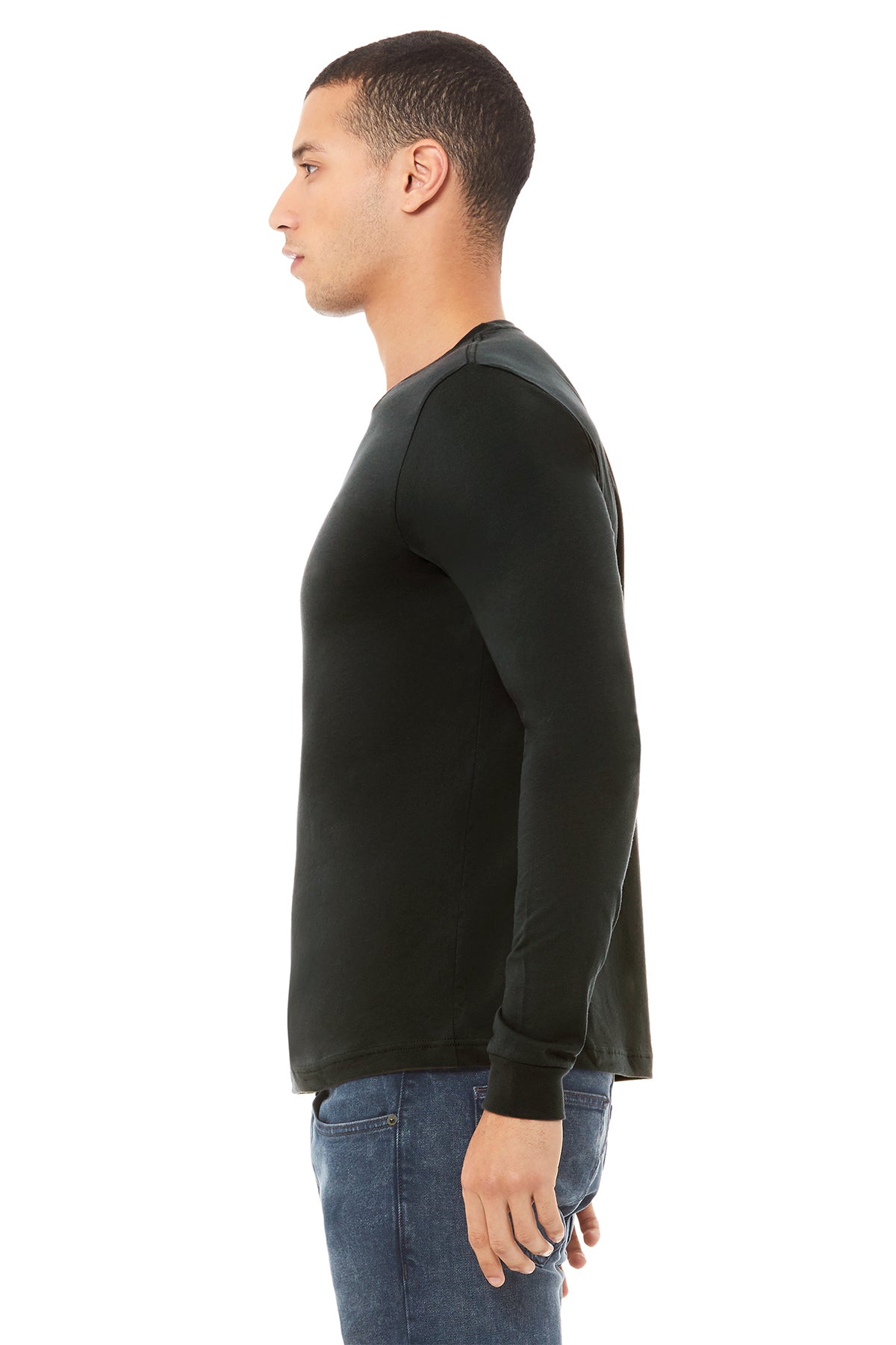 bella + canvas unisex jersey long sleeve t-shirt 3501 black