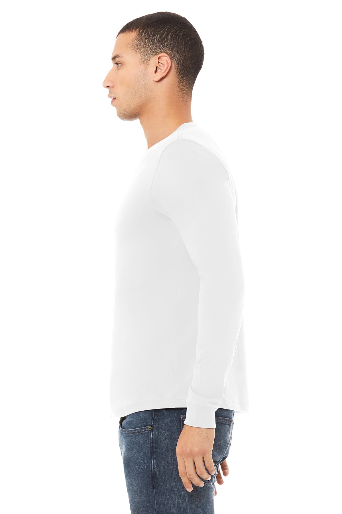 bella + canvas unisex jersey long sleeve t-shirt 3501 white