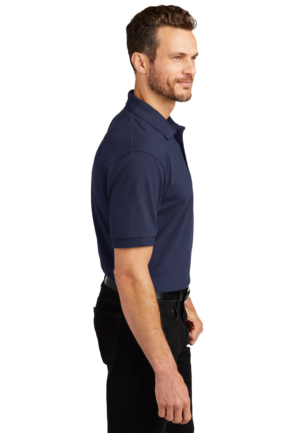 port authority_k420 _navy_company_logo_polos